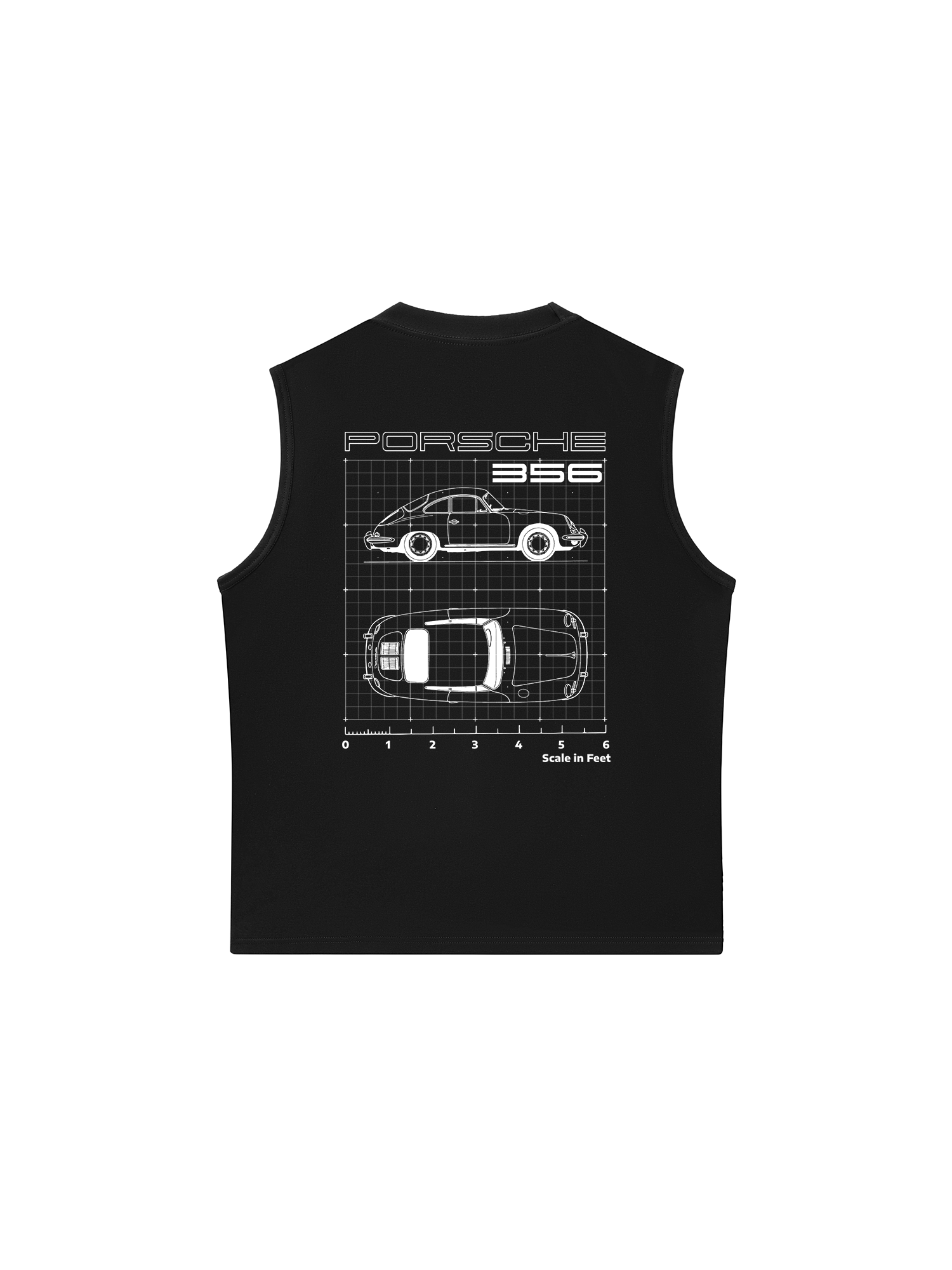 Áo Ba Lỗ Relaxed Fit Porsche 356 Scale In Feet