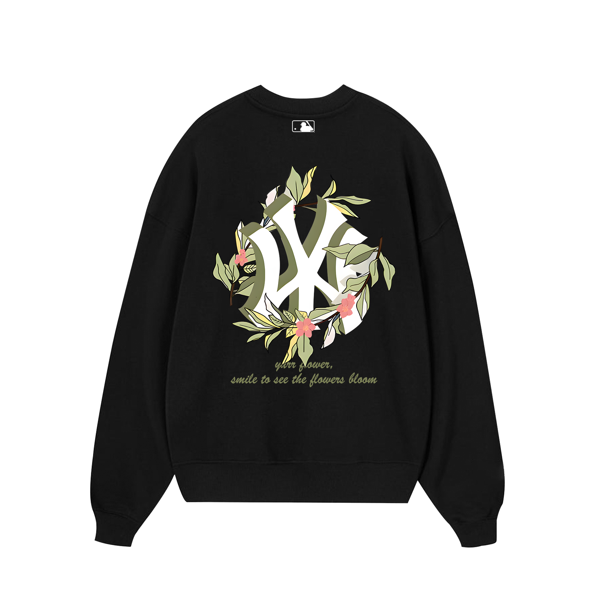 MLB Floral Green Floral New York Sweater