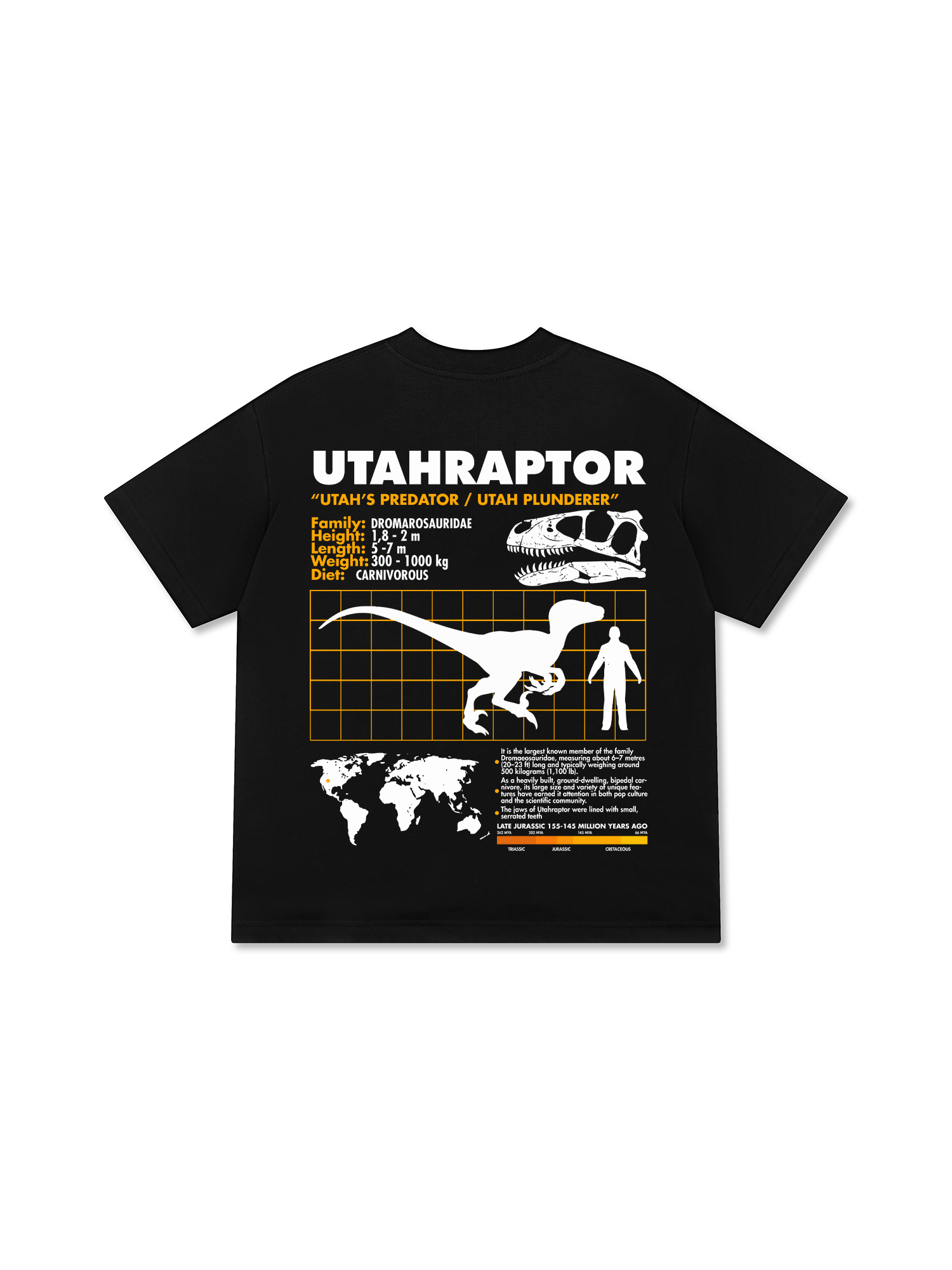 Áo Thun Relaxed Fit Wild Life Analysis Table Utahraptor