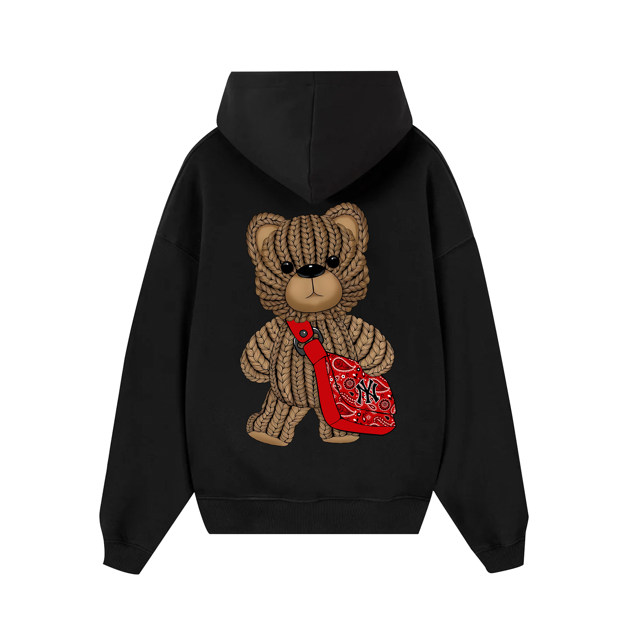 MLB Floral Teddy Bear Bandana Bag Hoodie