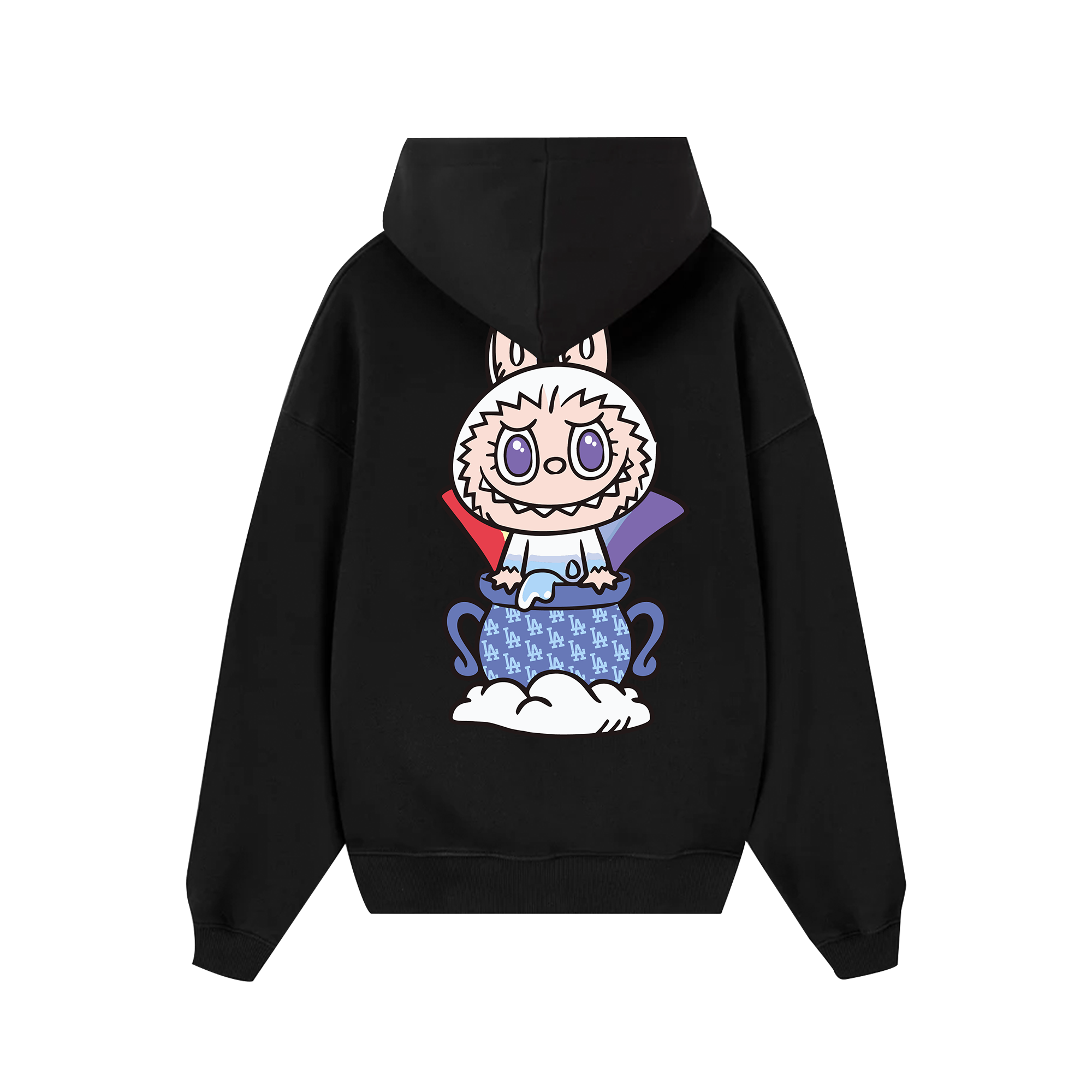 MLB Labubu White Pot LA Hoodie