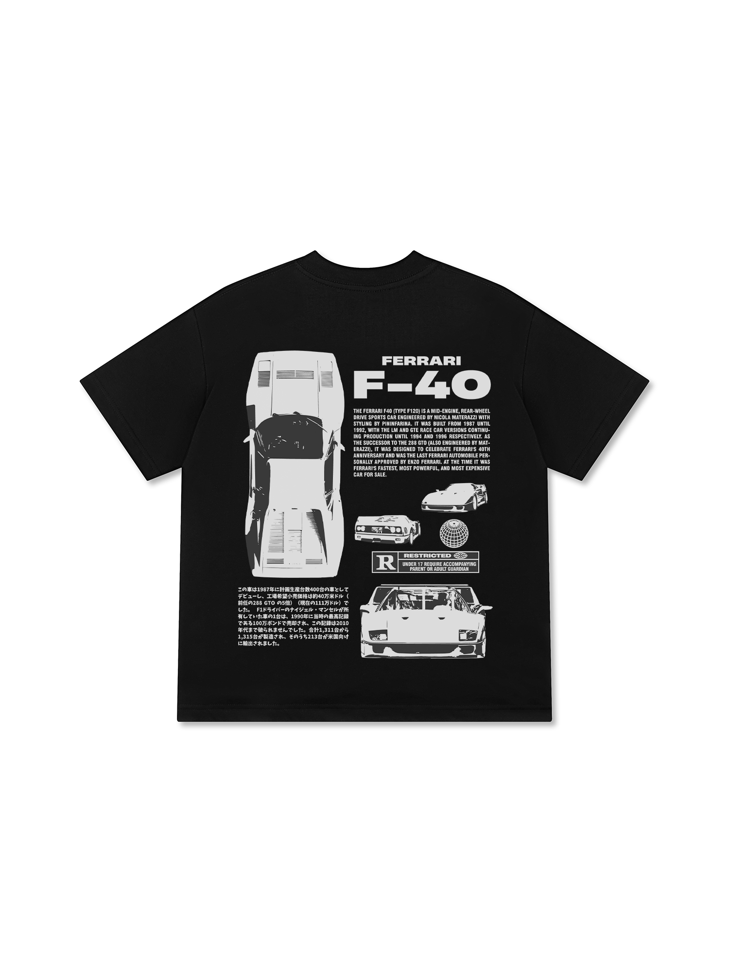 Áo Thun Relaxed Fit Ferrari F-40 Classic