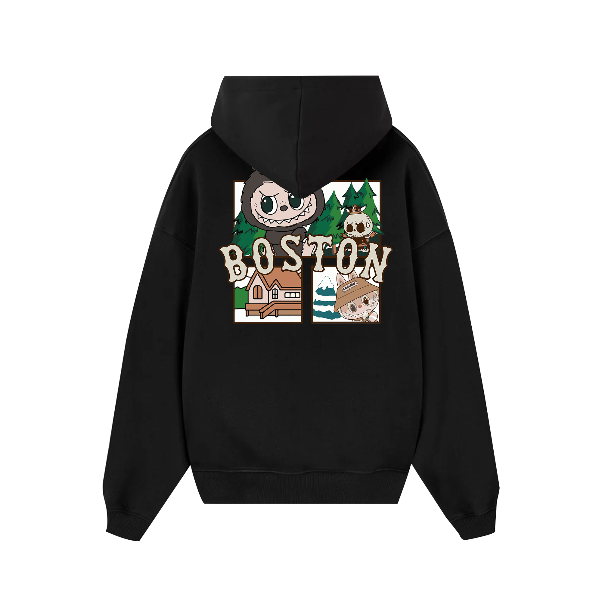 MLB Labubu Winter Time Boston Hoodie