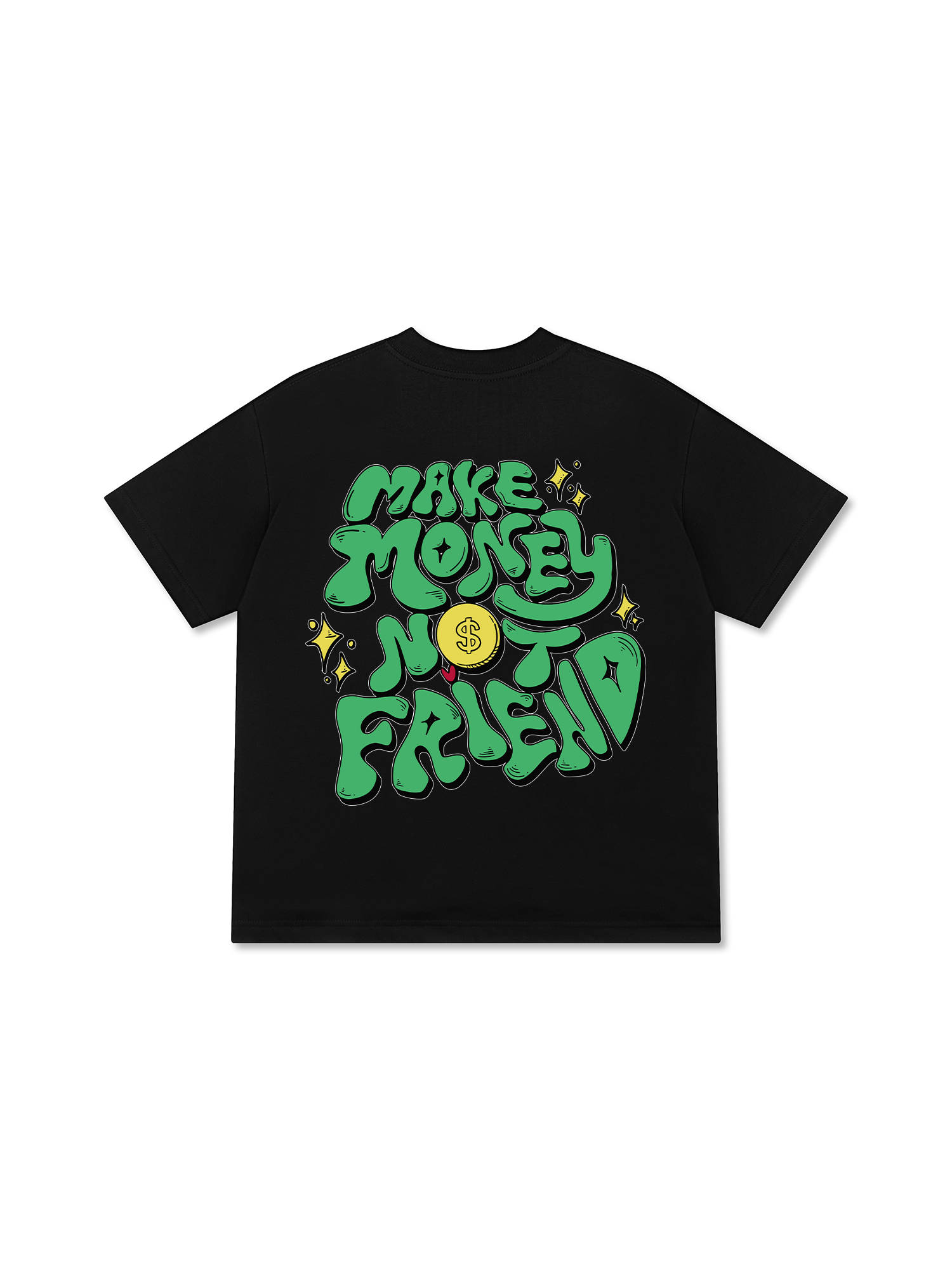 Áo Thun Relaxed Fit Money Make Money Not Friend Greeny