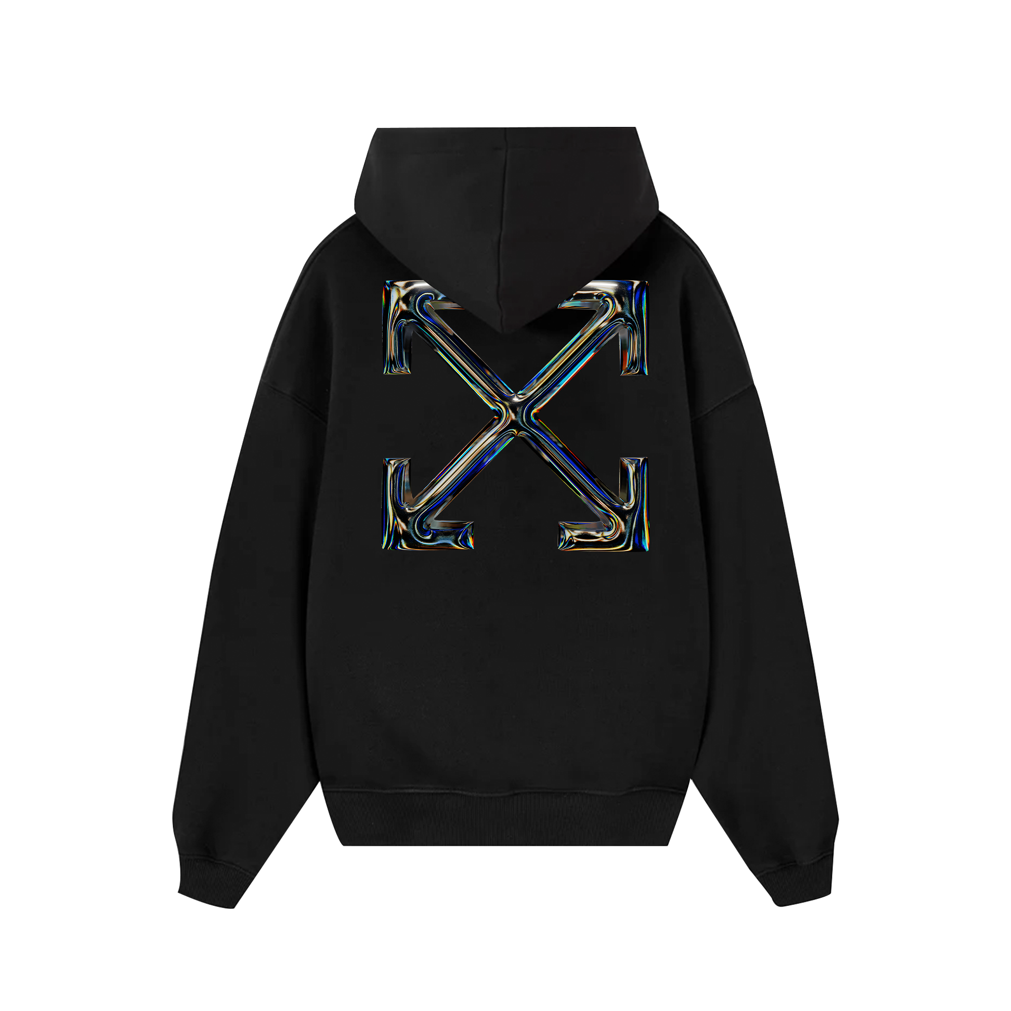 Off White Chrome Logo Hoodie