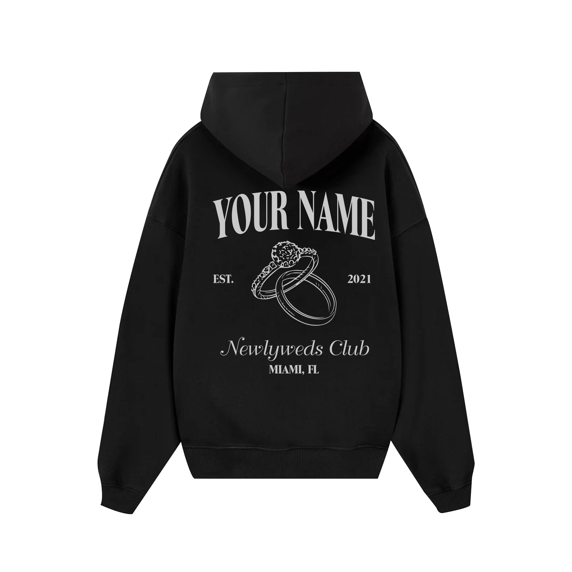 Custom Couple Newlyweds Club Hoodie