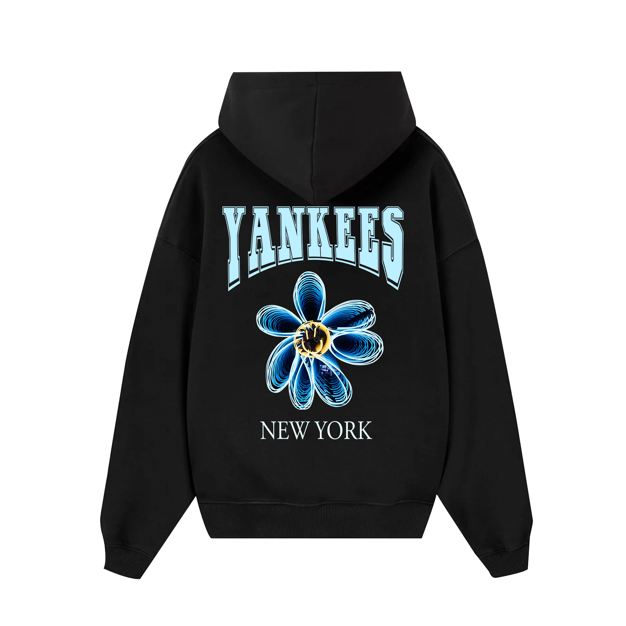 MLB Floral New York Yankees Flash Light Flower Hoodie