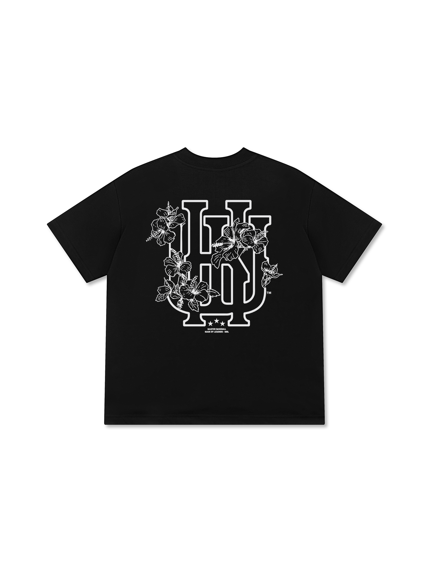 Áo Thun Relaxed Fit Master Baseball  Flower Black White