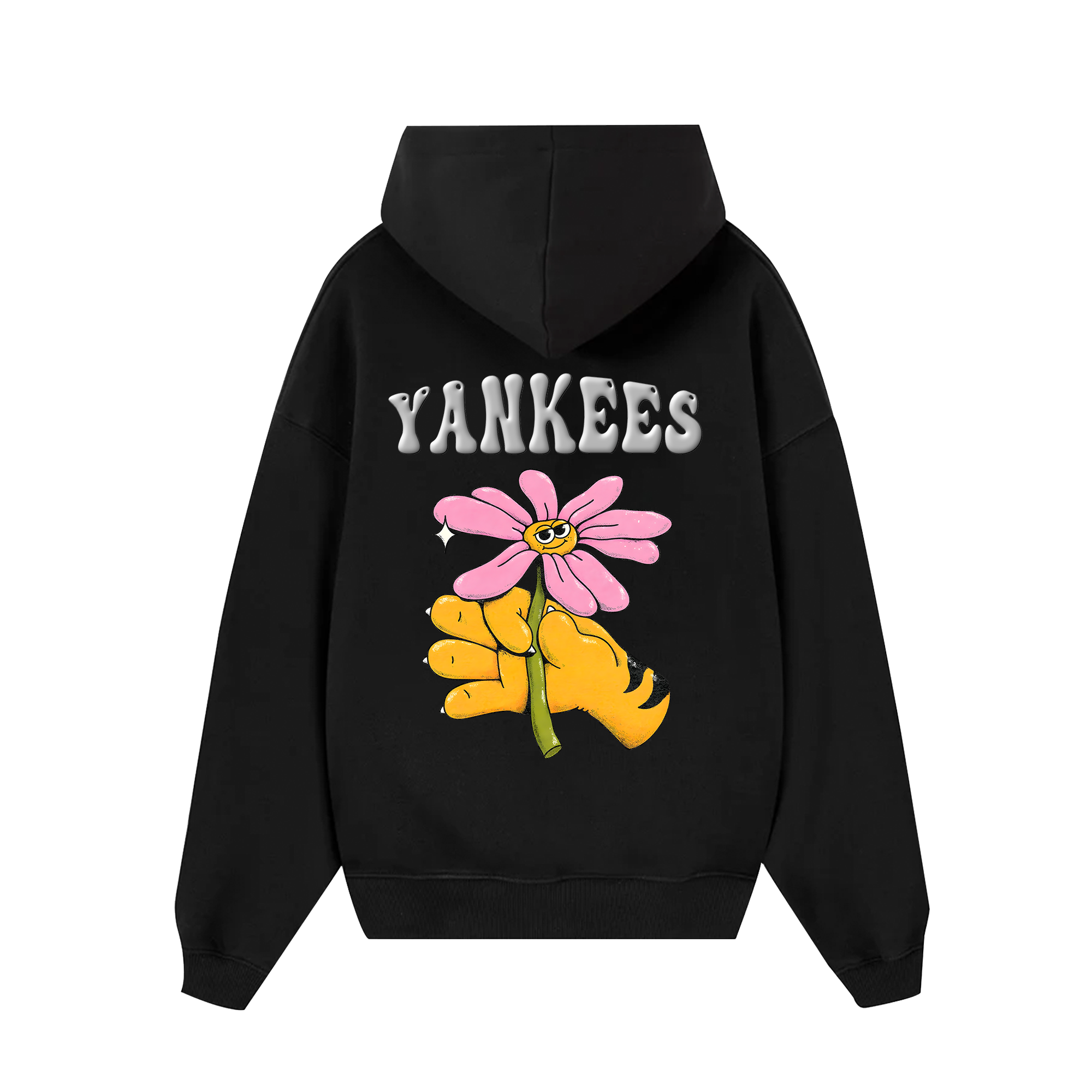 MLB Floral Yankees Flower Cat Hand Hoodie