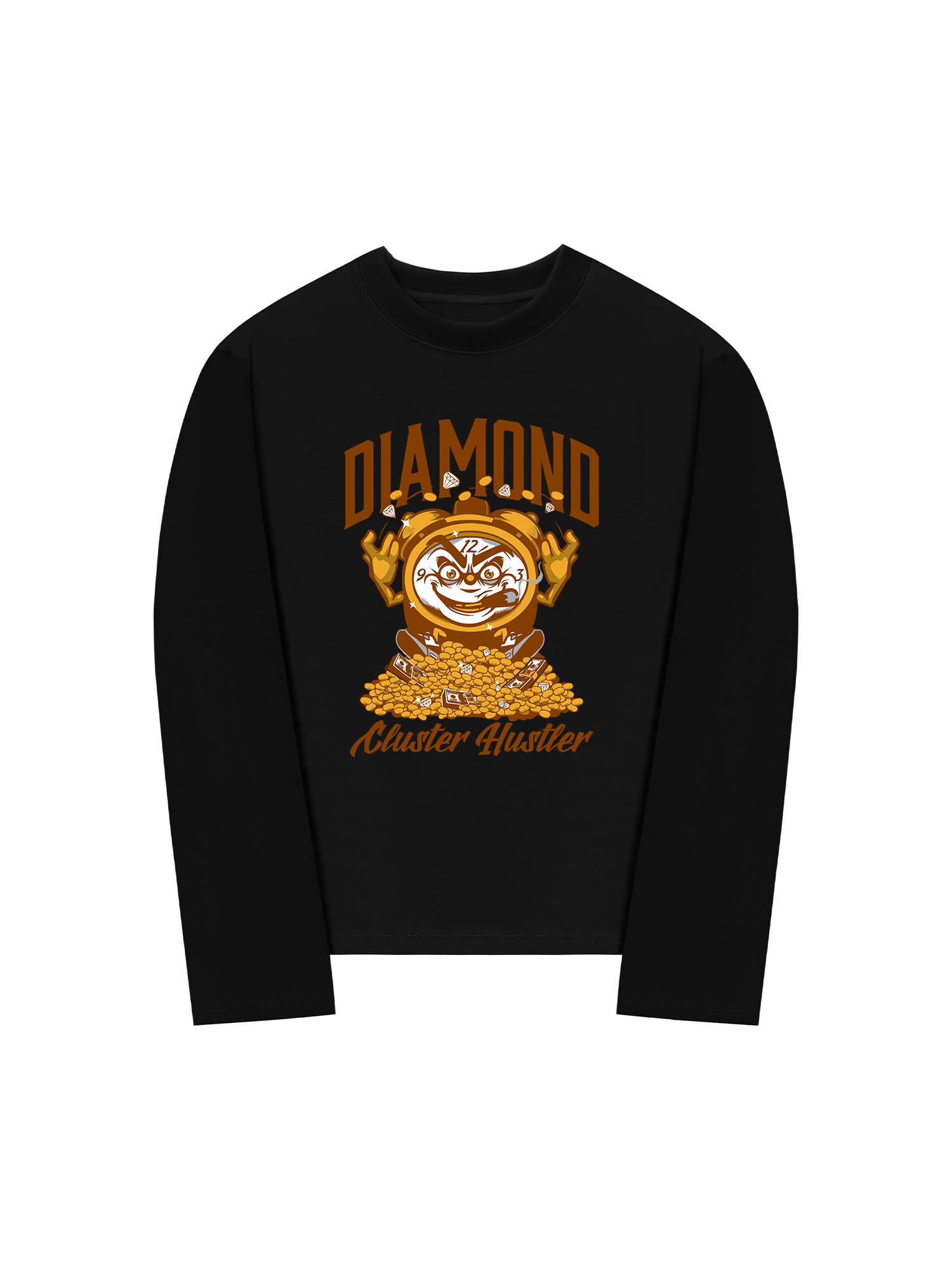 Áo Thun Dài Tay Money Diamond Cluster Hustler