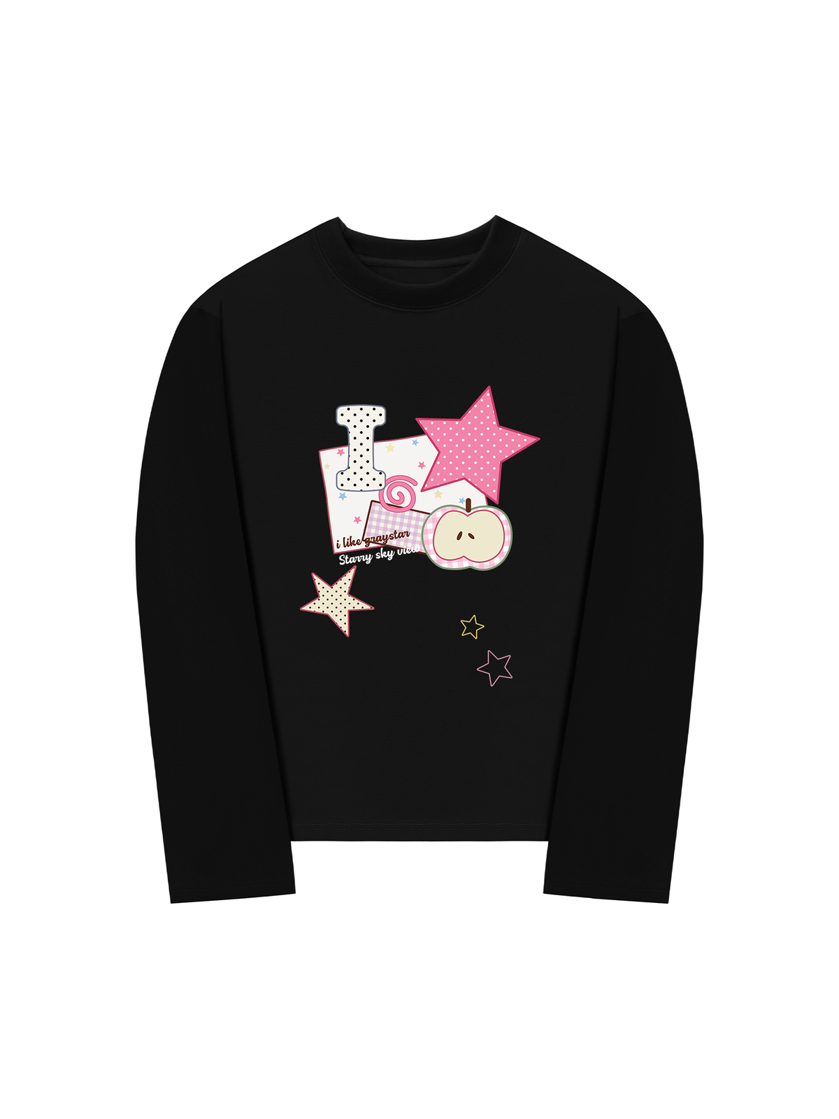 Áo Thun Dài Tay Dotty Mood Pink Star Candy