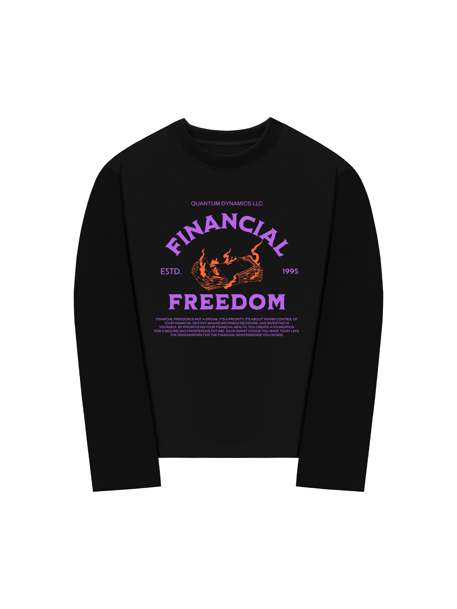 Áo Thun Dài Tay Money Financial Freedom
