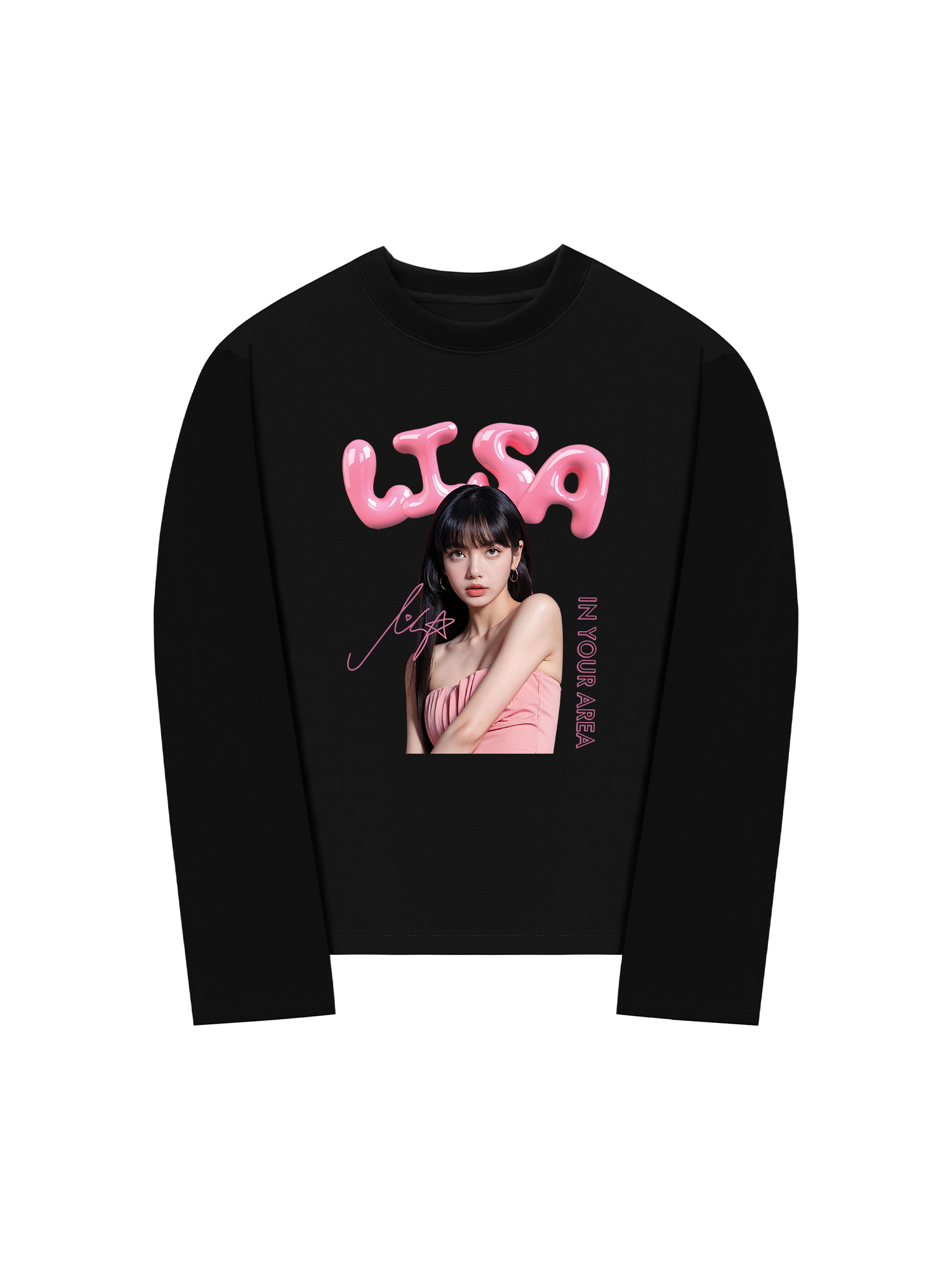 Áo Thun Dài Tay Black Pink Lisa
