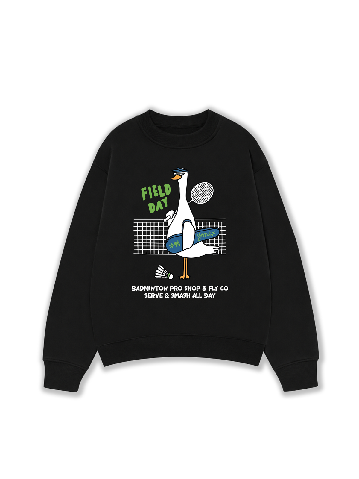 Áo Sweater Nỉ Hai Da Badminton Field Day