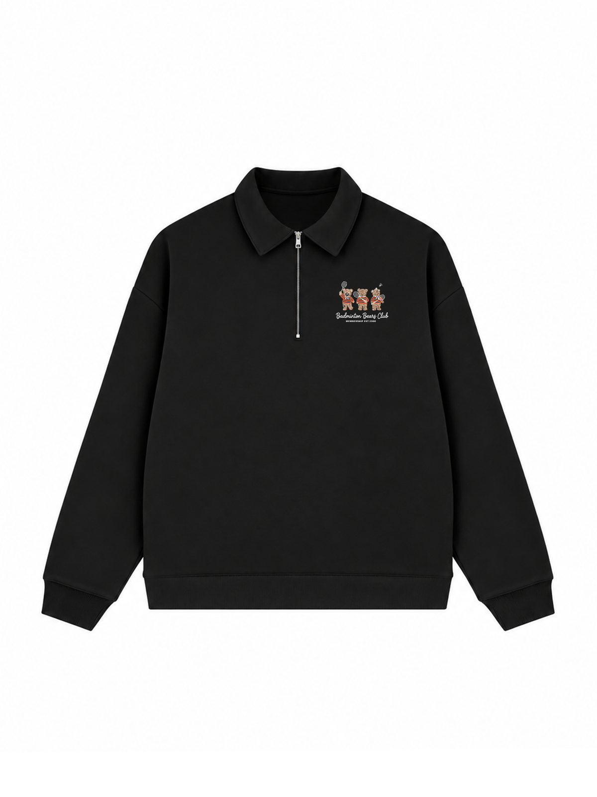 Áo Sweater Polo Nỉ Hai Da Badminton Bears Club