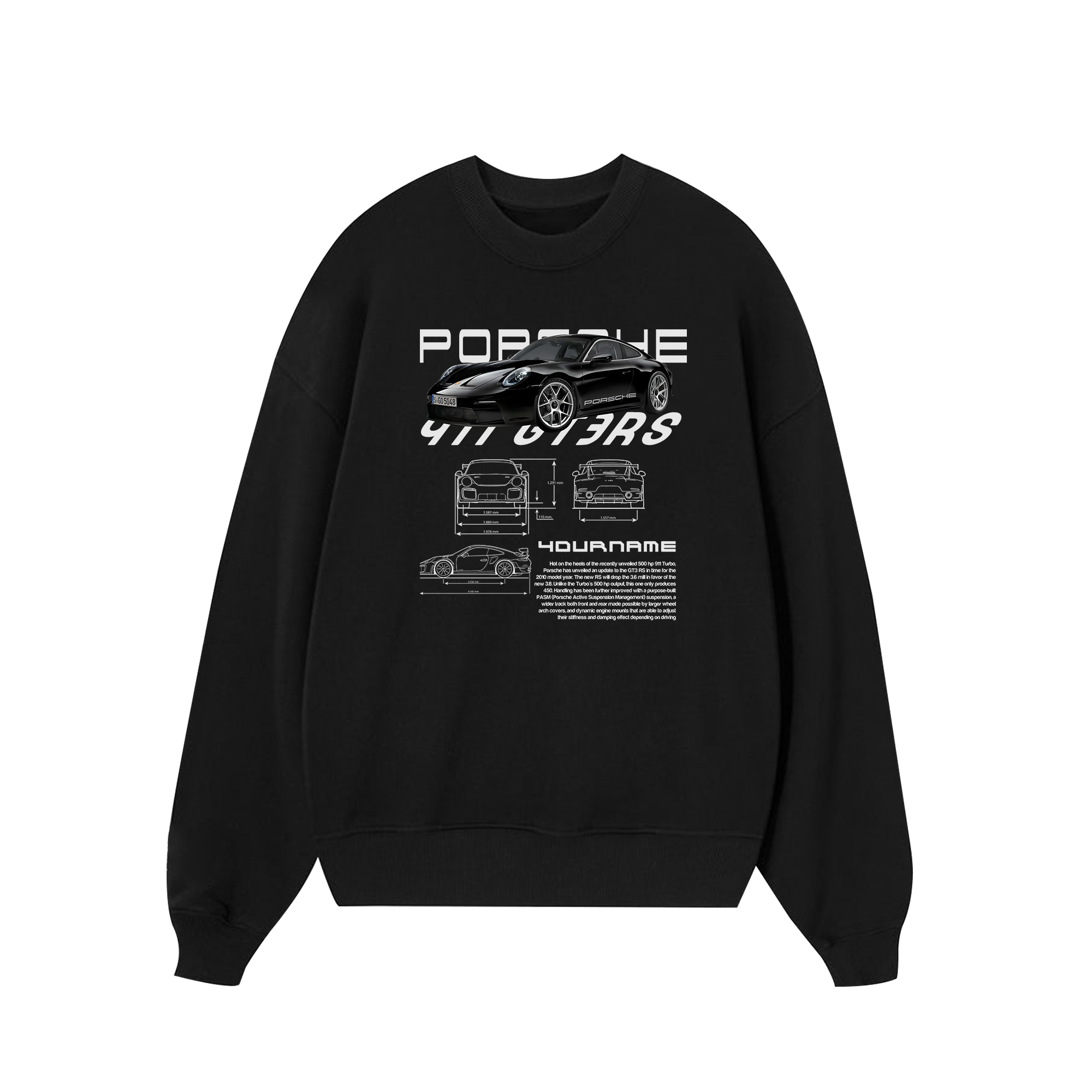 Custom Car Porsche 911 GT3 RS Vintage Sweater