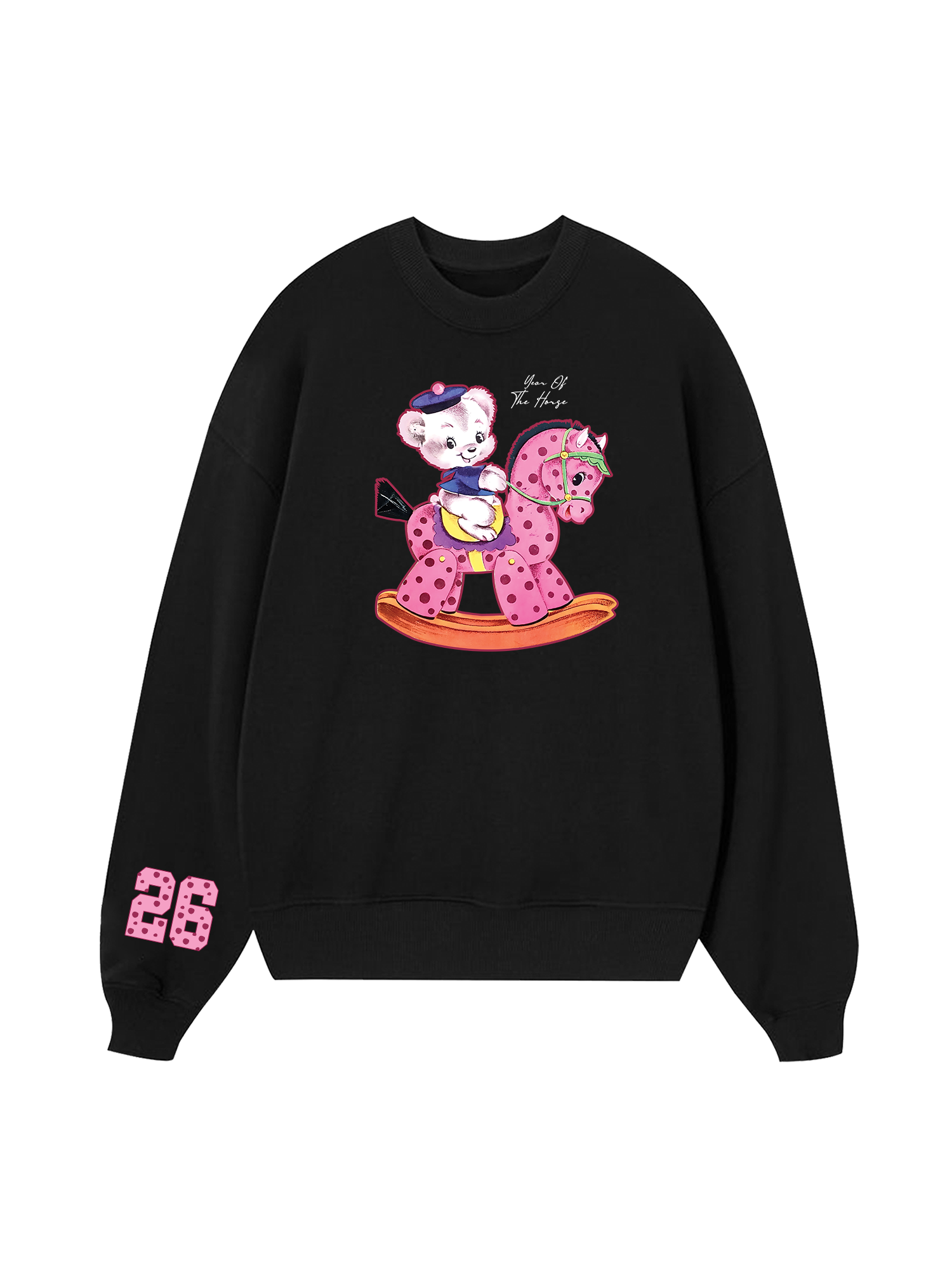 Pink Dots Year Of Horse  Sweater
