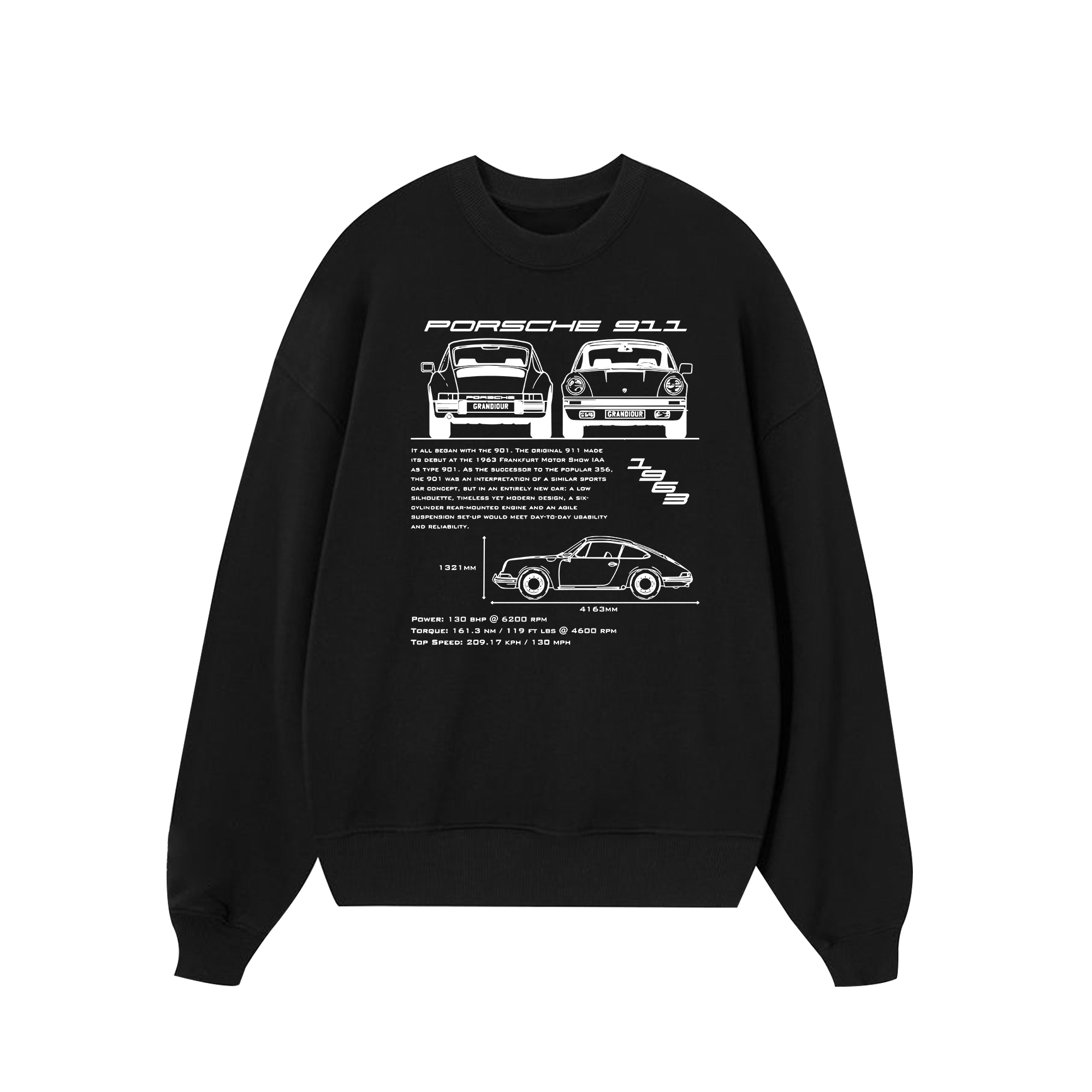 Porsche 911 Blueprint Sweater