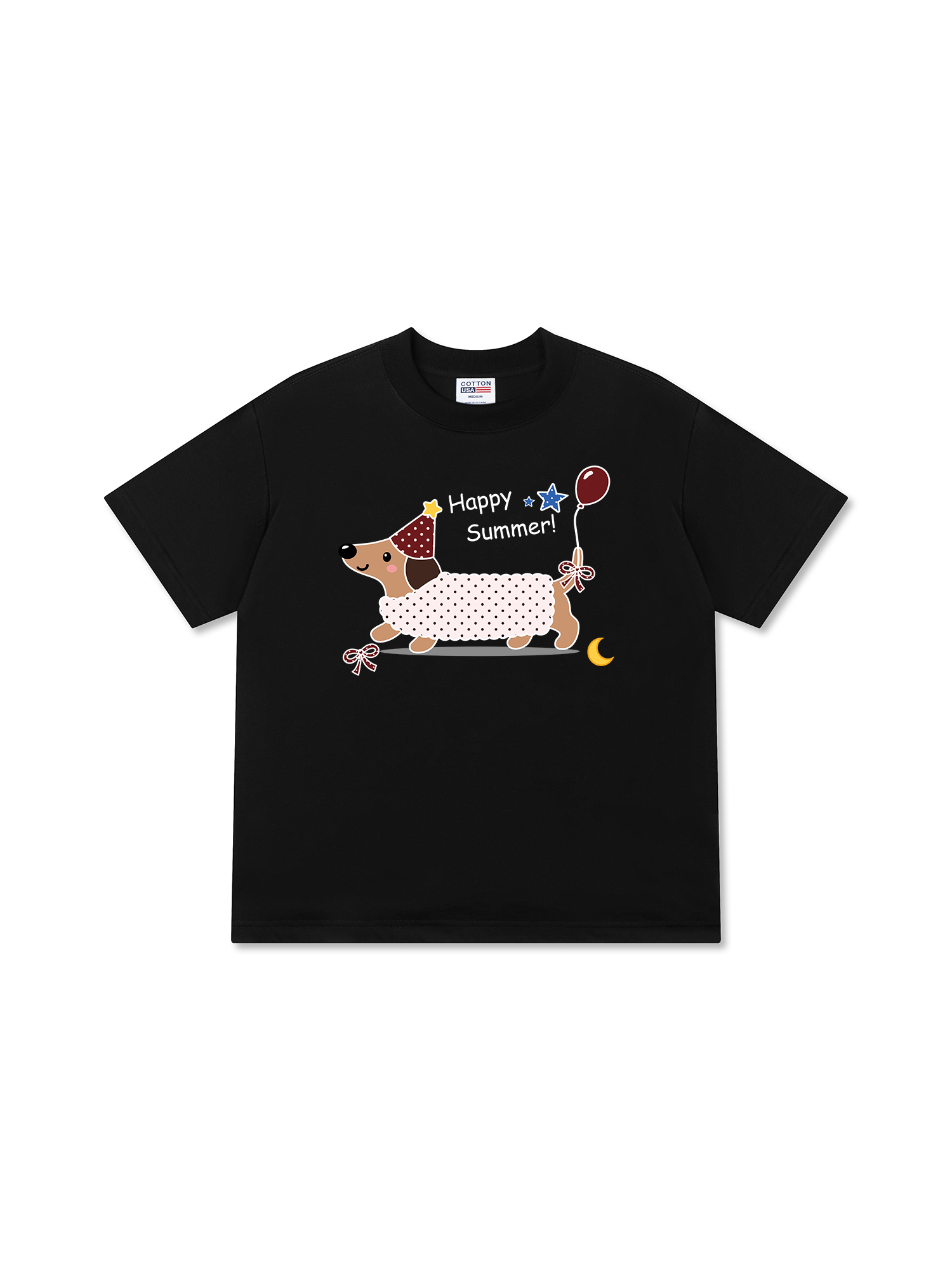Áo Thun Relaxed Fit Dotty Mood Happy Summer Dog