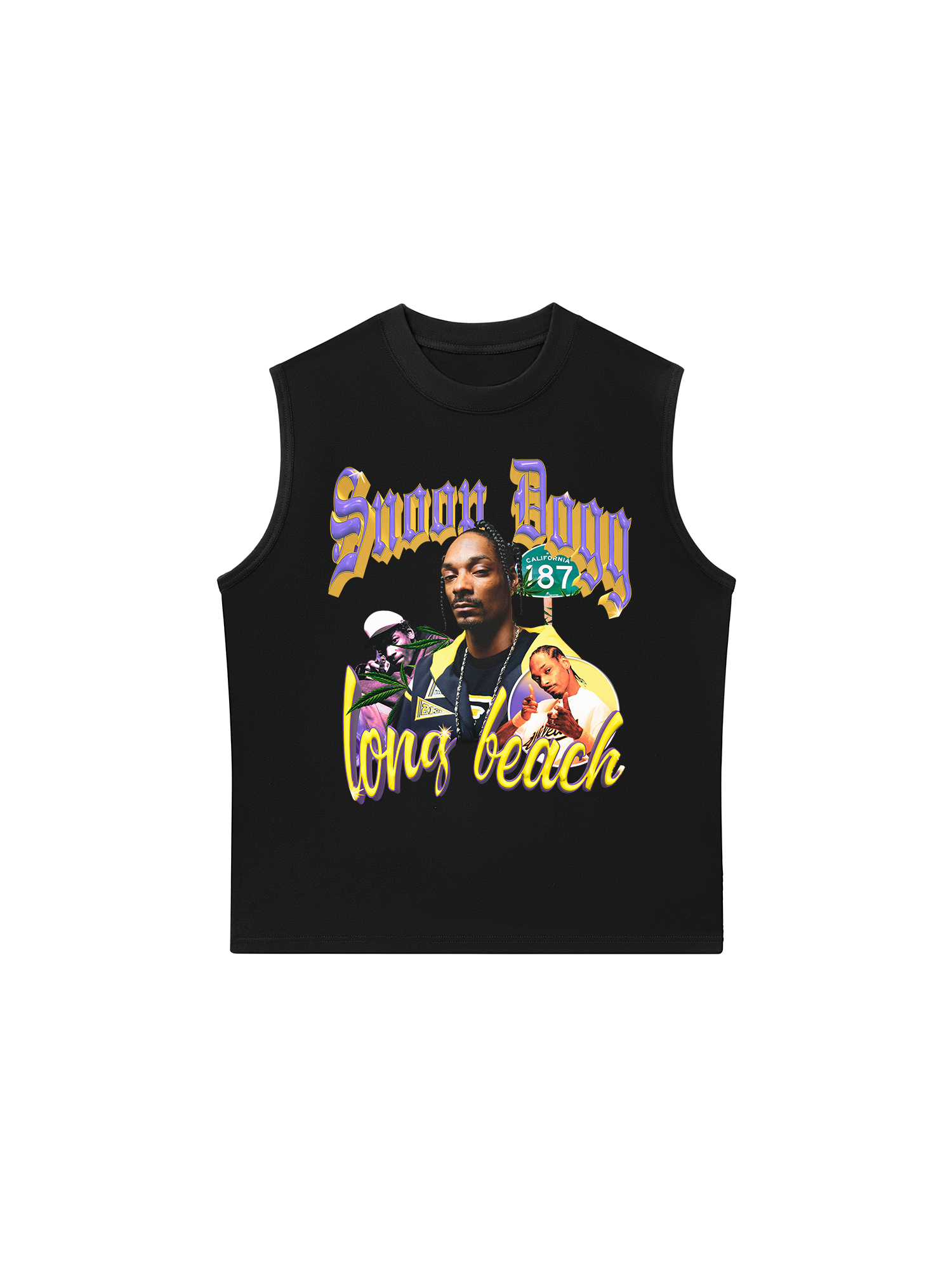 Áo Ba Lỗ Relaxed Fit Rapper Snoop Dogg 187 Cali