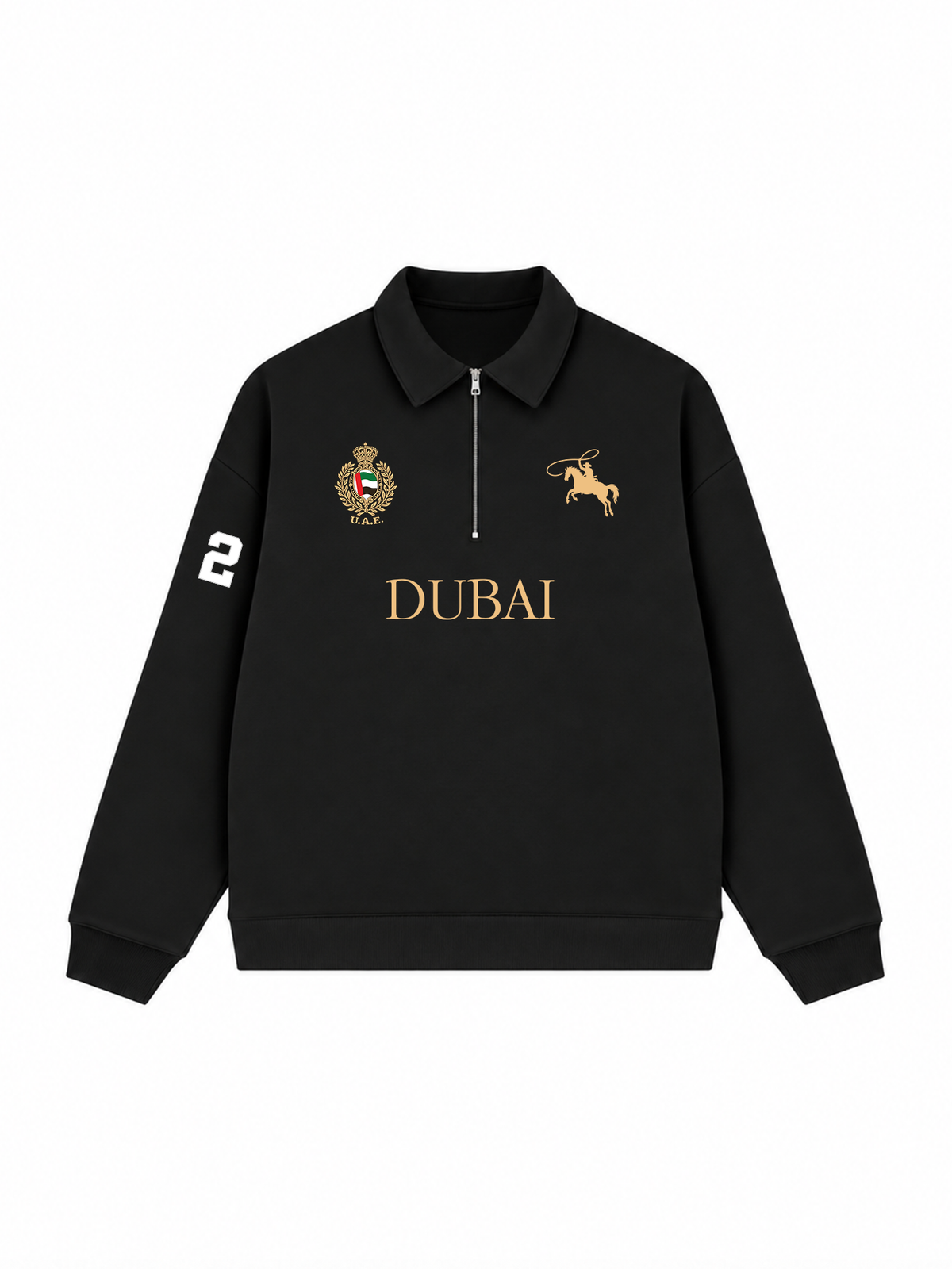 Áo Sweater Polo Nỉ Hai Da  Vintage Dubai