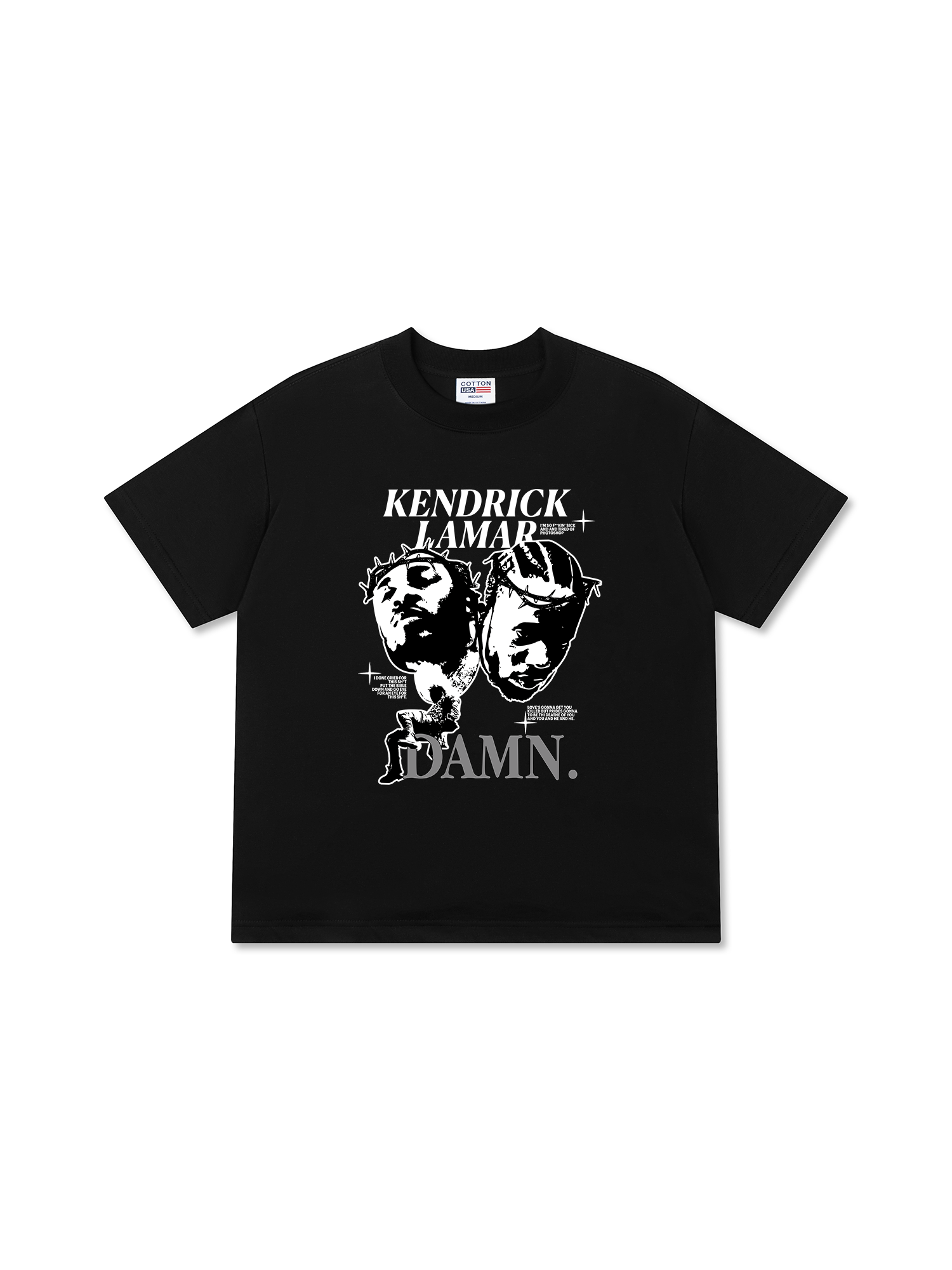 Áo Thun Relaxed Fit Rapper Kendrick Lamar Damn