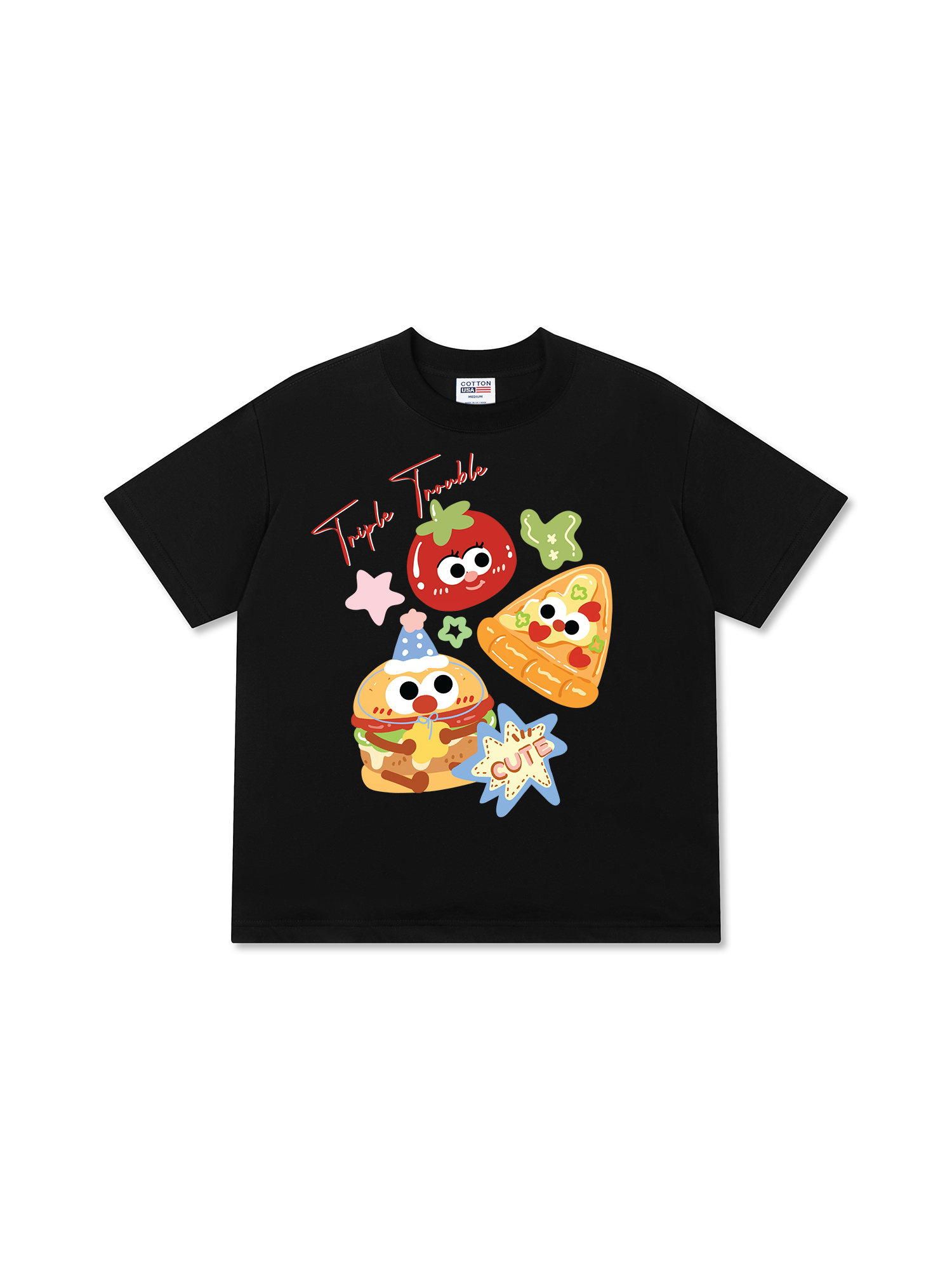Áo Thun Relaxed Fit Yummy Mood Triple Trouble