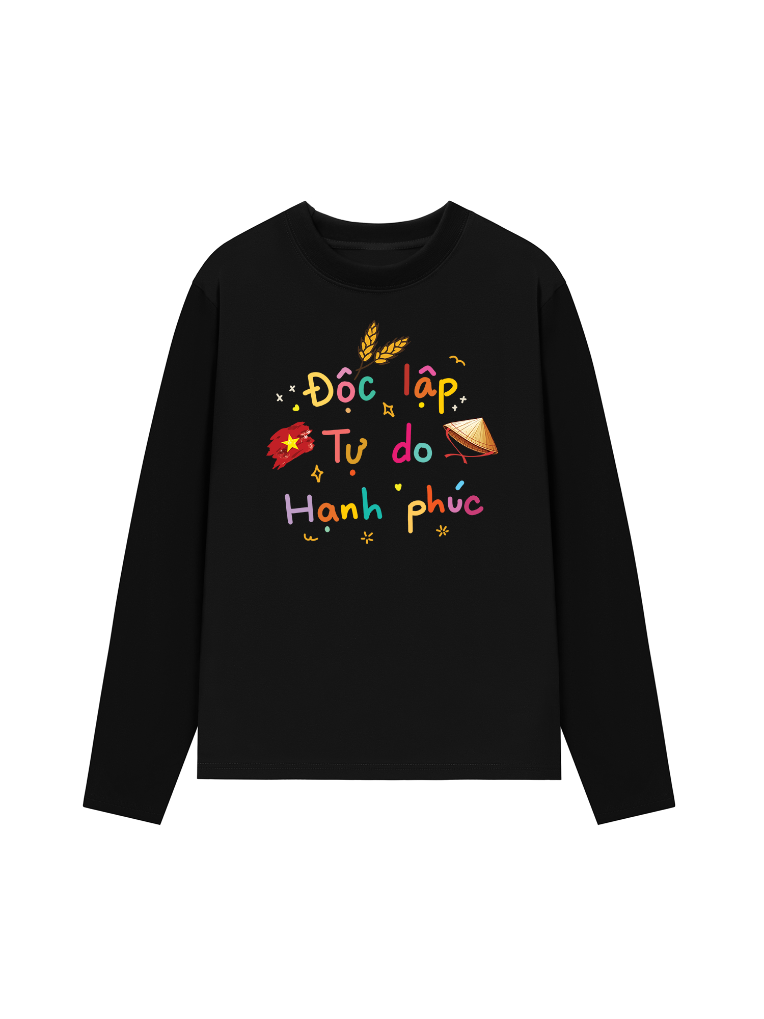 Áo Thun Dài Tay Độc Lập - Tự Do - Hạnh Phúc