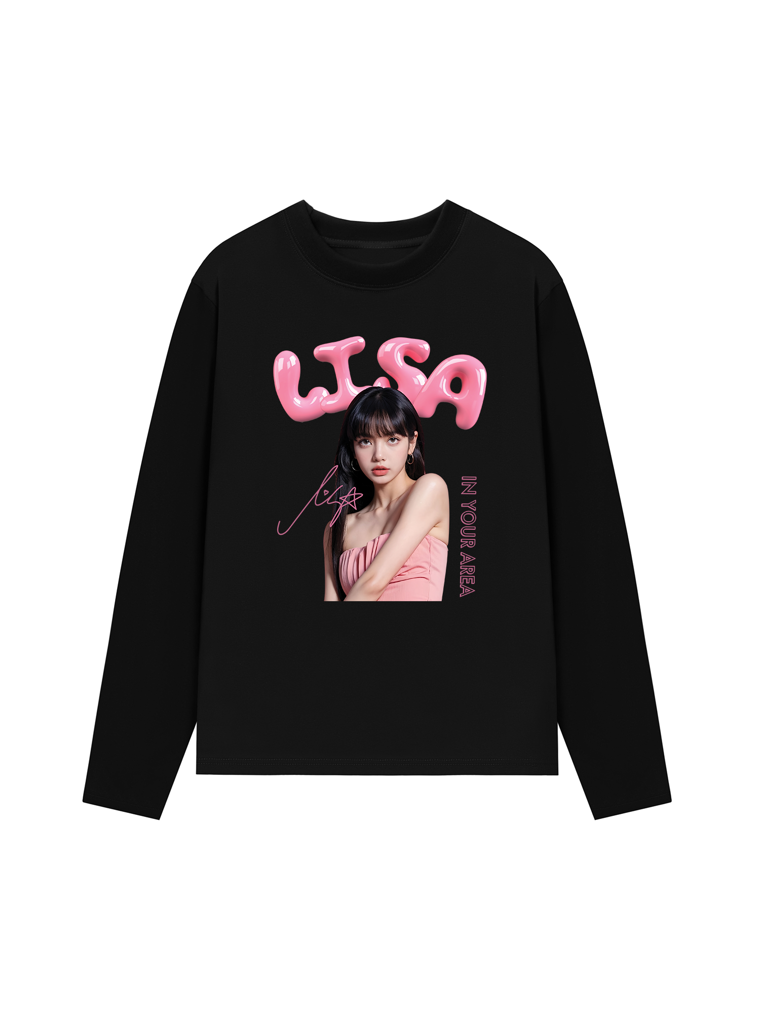 Áo Thun Dài Tay Black Pink Lisa