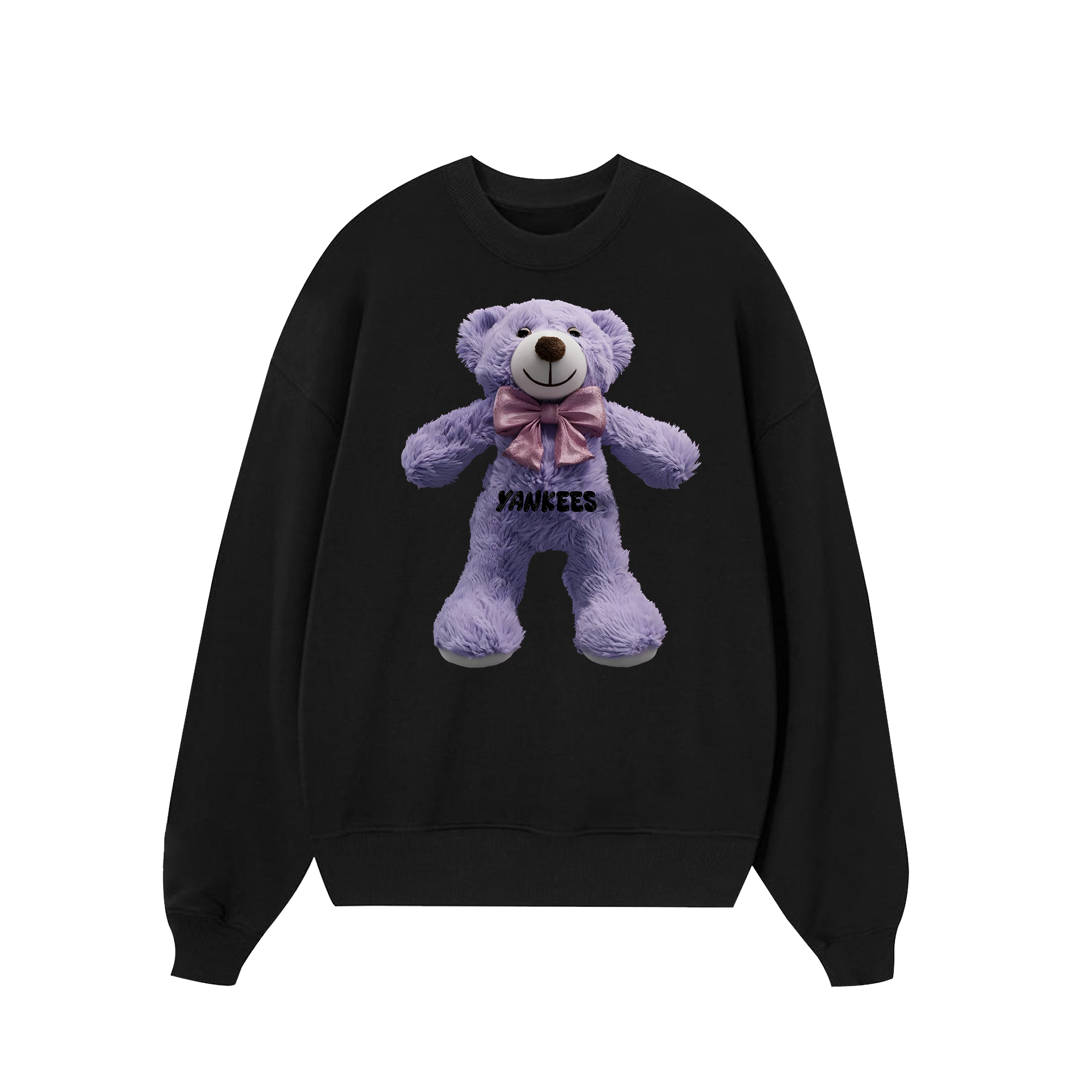 MlB Floral Purple Teddy Bear Sweater