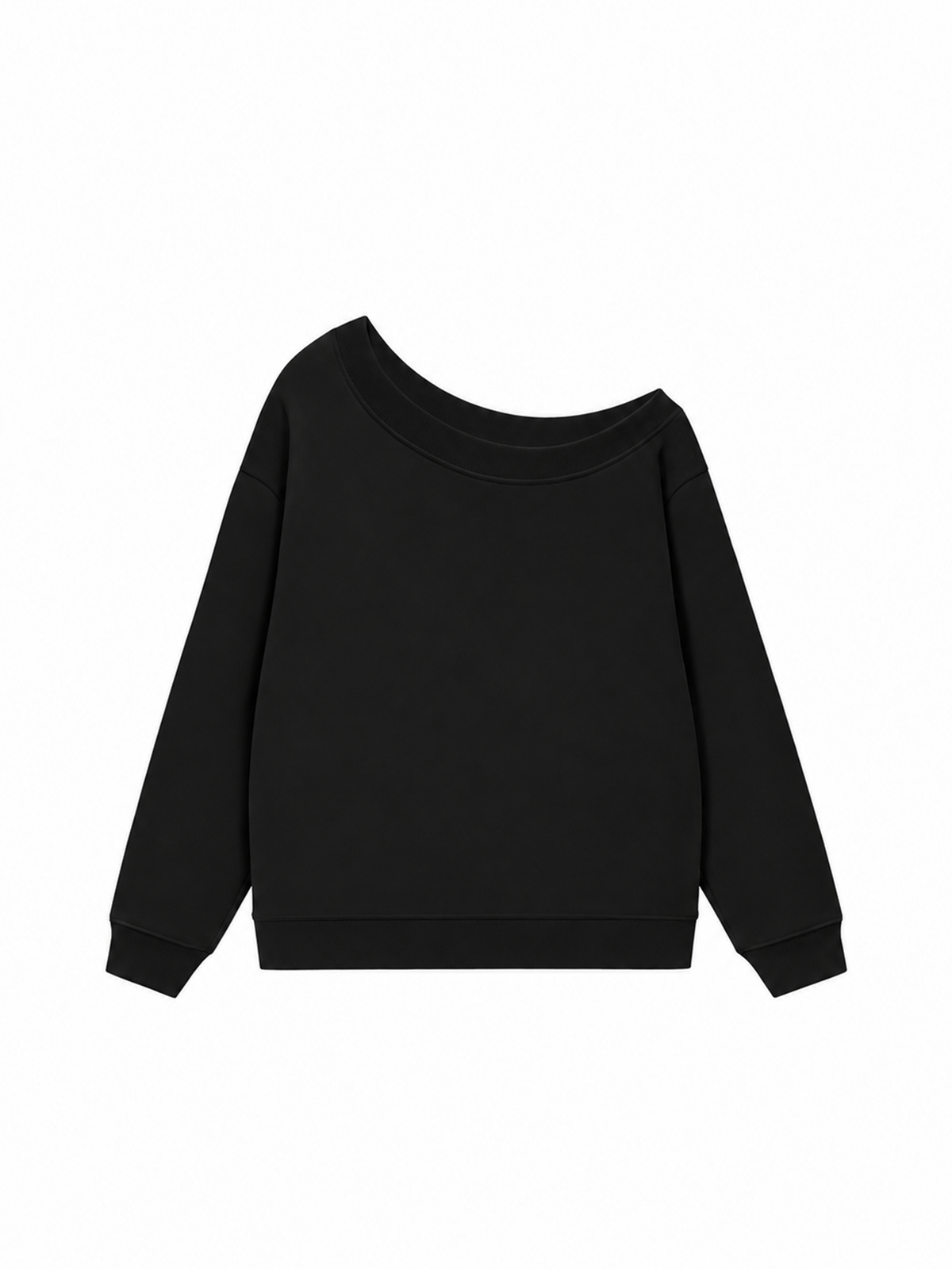 Áo Sweater Lệch Vai Nỉ Hai Da Cotton USA Basic