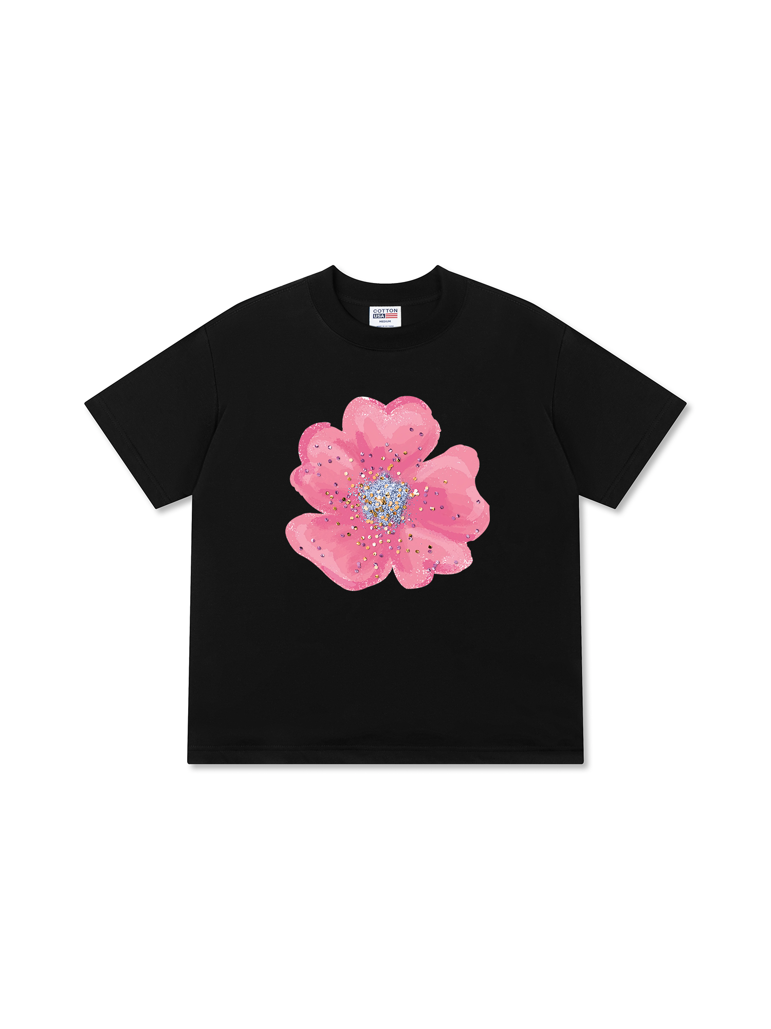 Áo Thun Relaxed Fit Bling Pink Flower