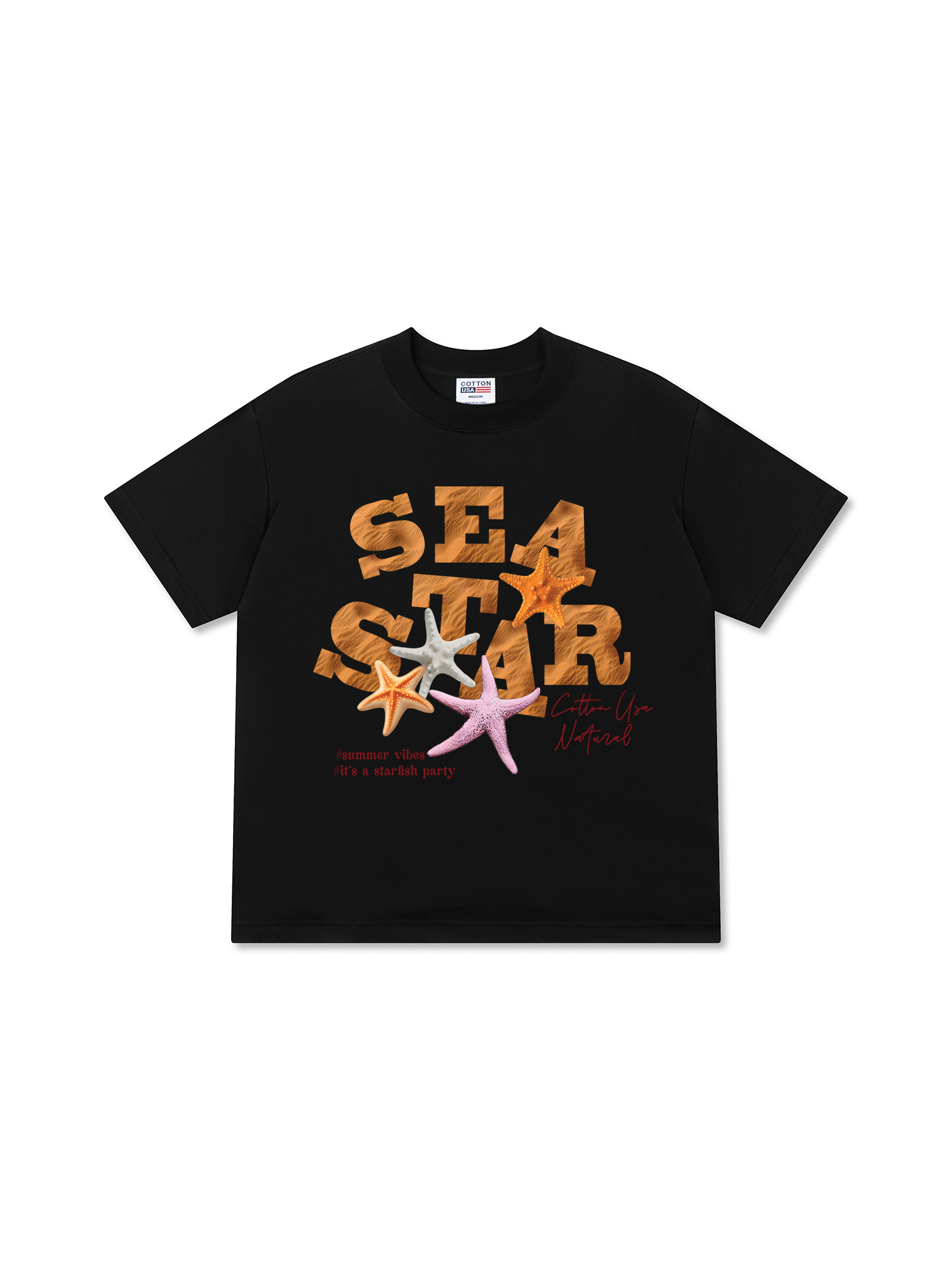 Áo Thun Relaxed Fit Tropical Starfish Parrty Sand