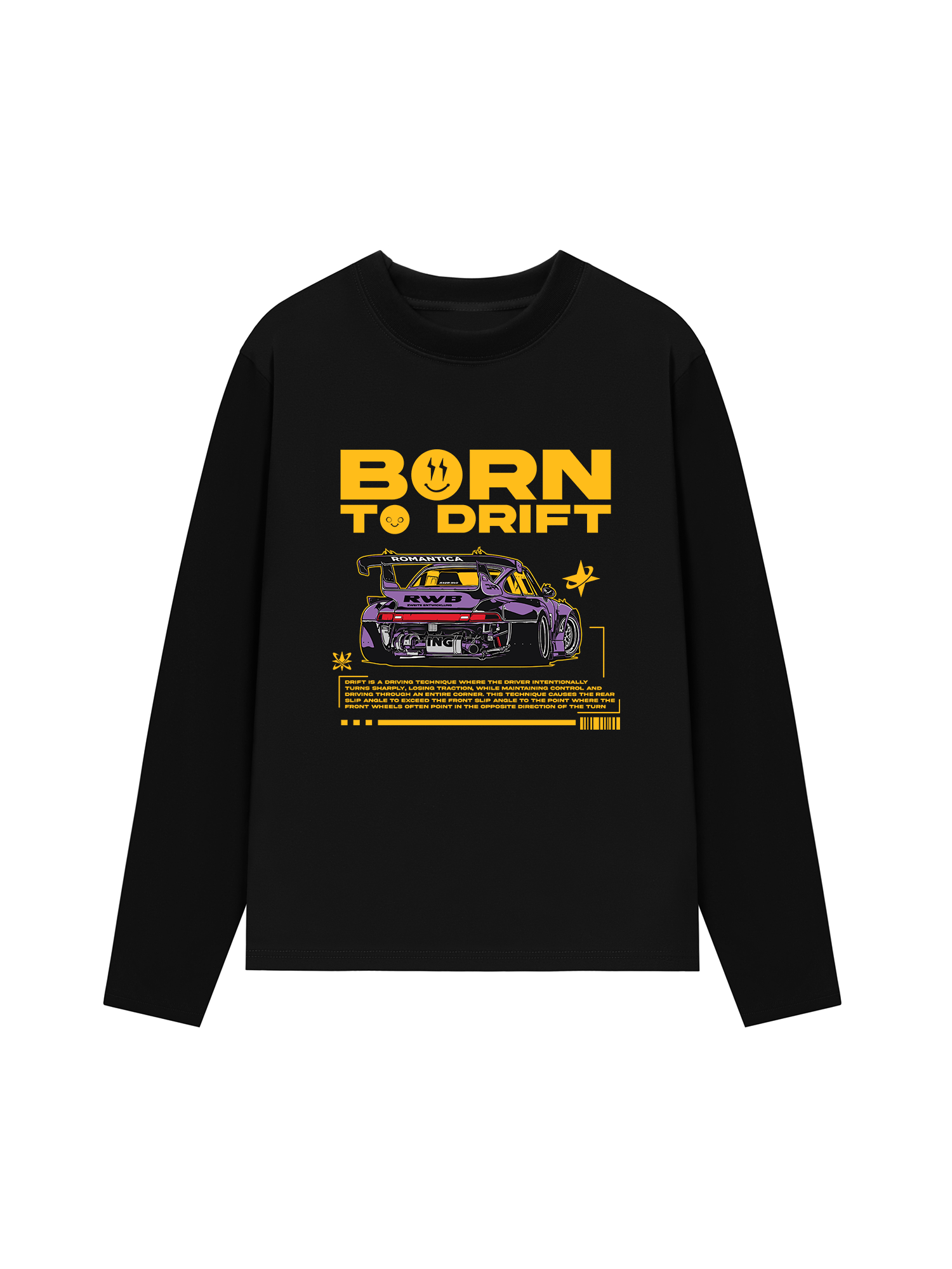 Áo Thun Dài Tay Porsche Born To Drift