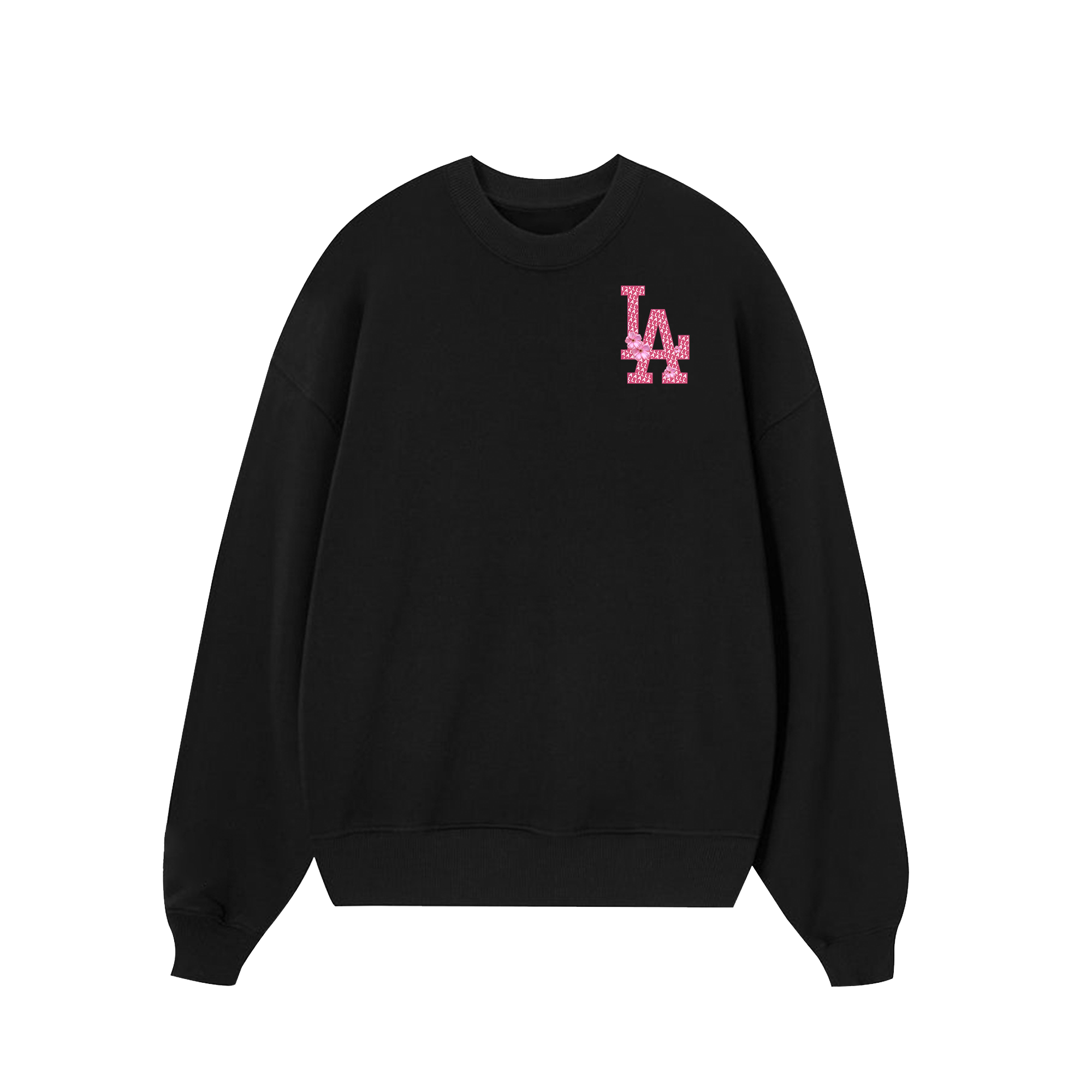 MLB Floral Pink Peach LA Flower Sweater