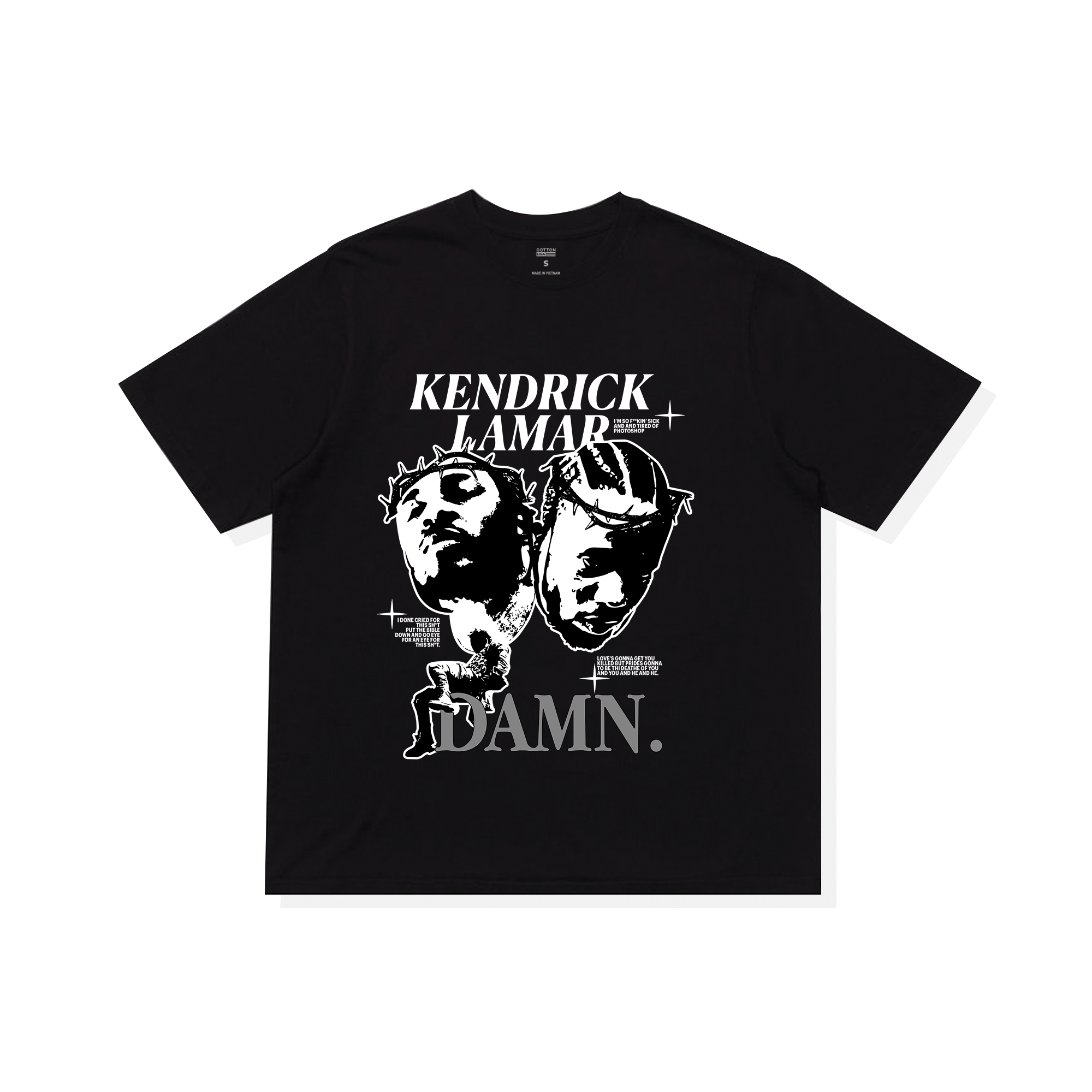 Áo Thun Oversize Rapper Kendrick Lamar Damn