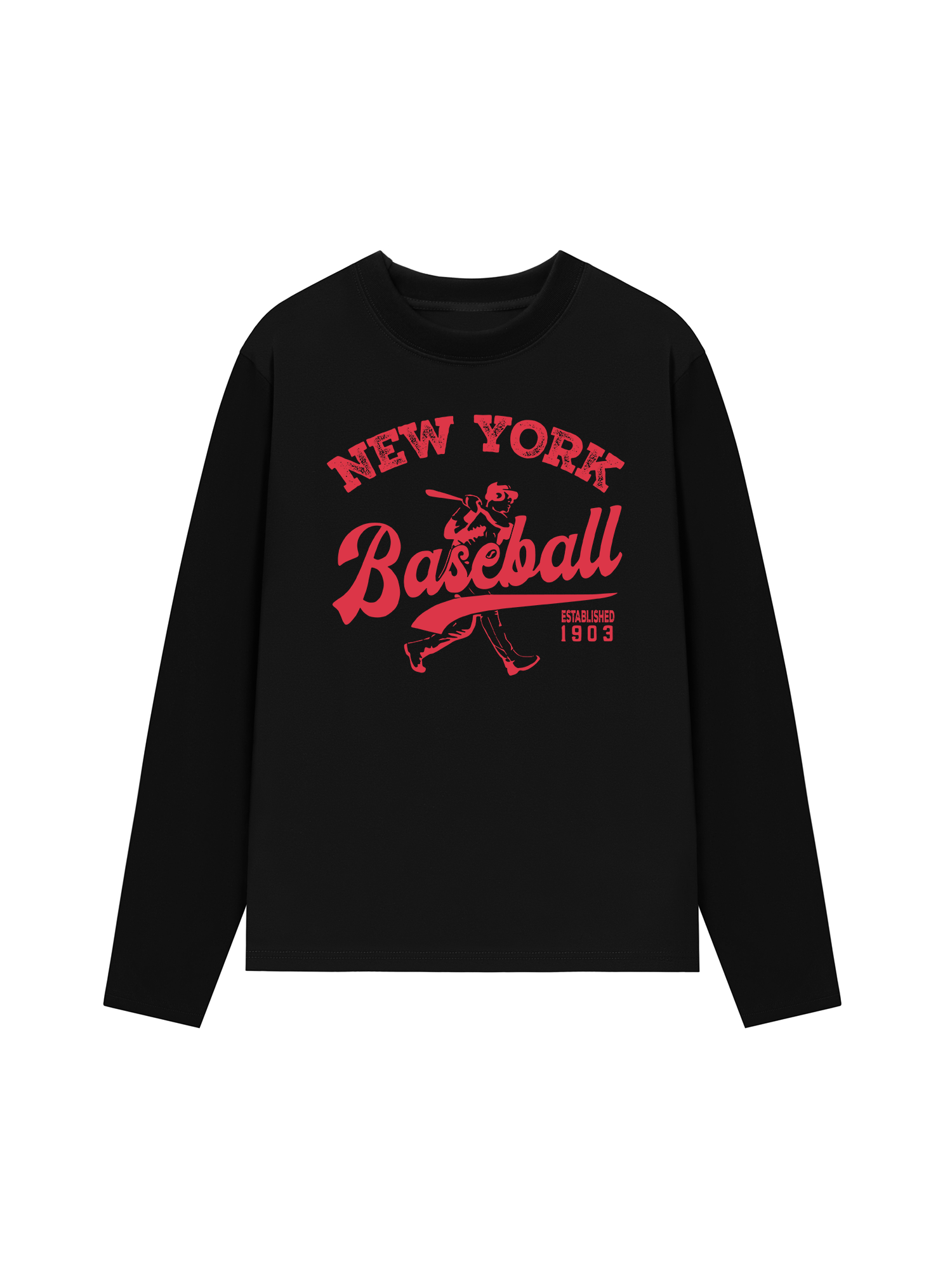 Áo Thun Dài Tay New York Baseball Pink