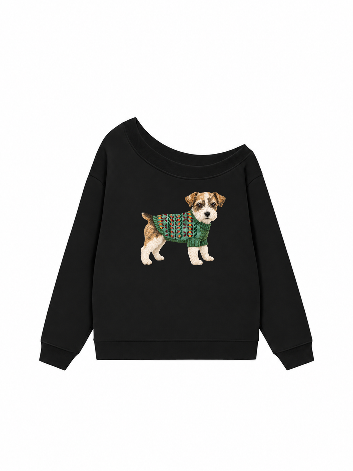 Áo Sweater Lệch Vai Nỉ Hai Da Little Buddy