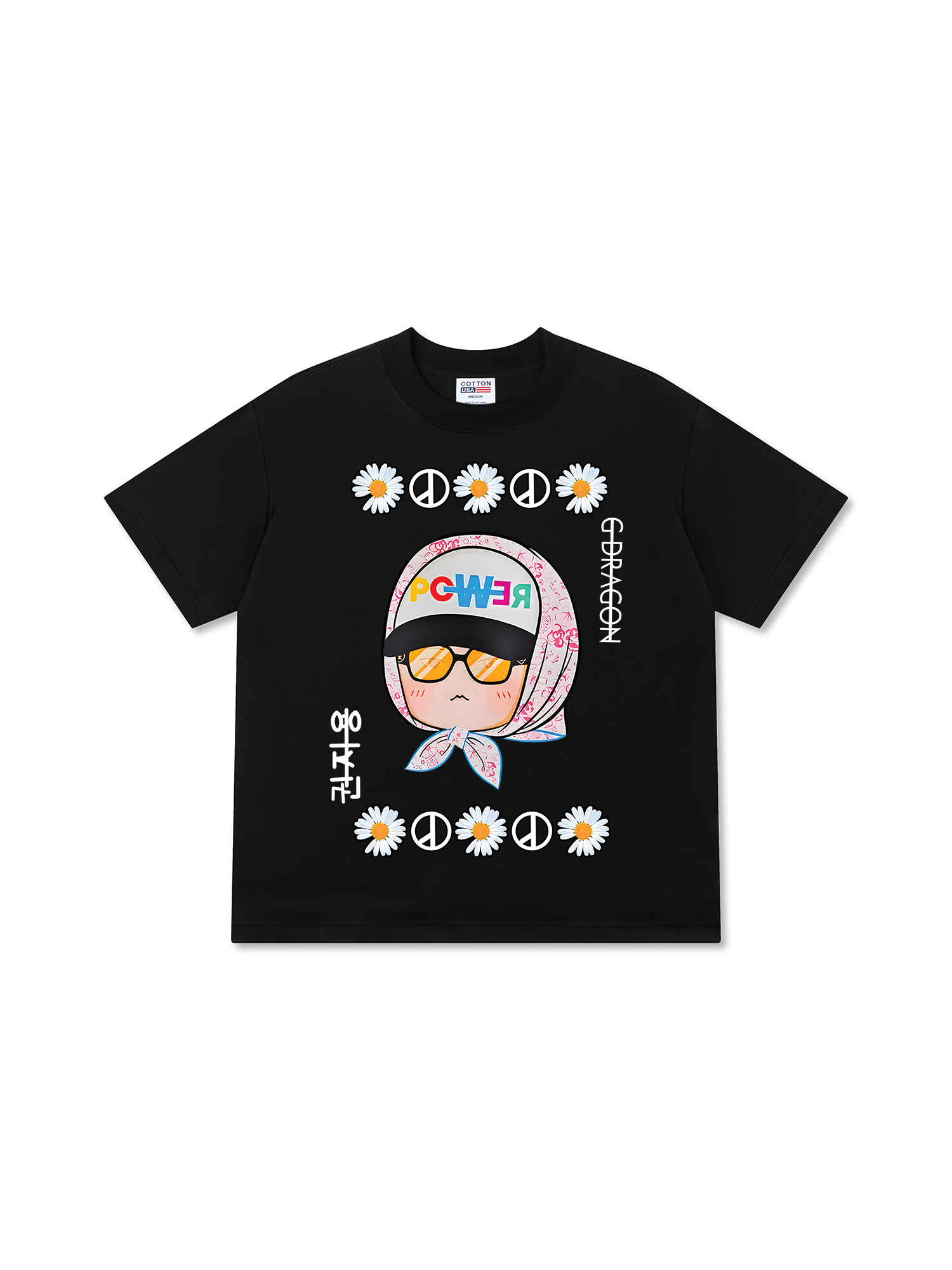 Áo Thun Relaxed Fit Floral With GD Chibi Daisy Flower