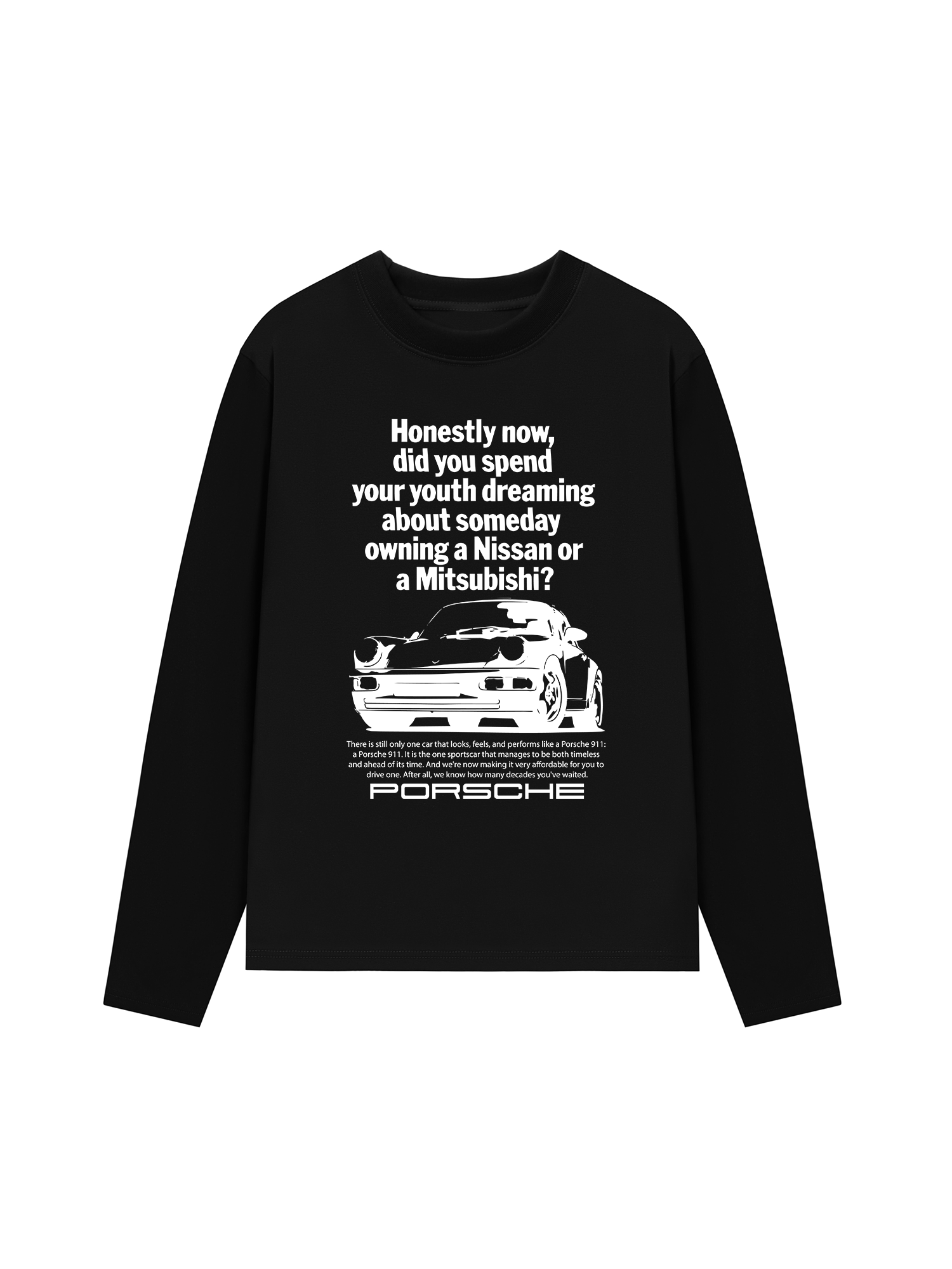 Áo Thun Dài Tay Porsche Honestly Now