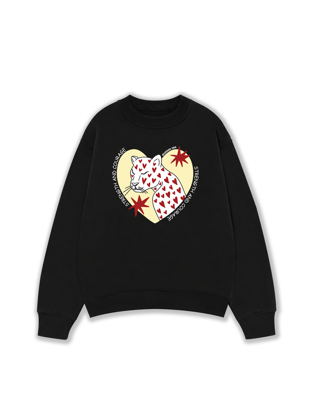 Áo Sweater Nỉ Hai Da Urban Leopard Strength And Courage