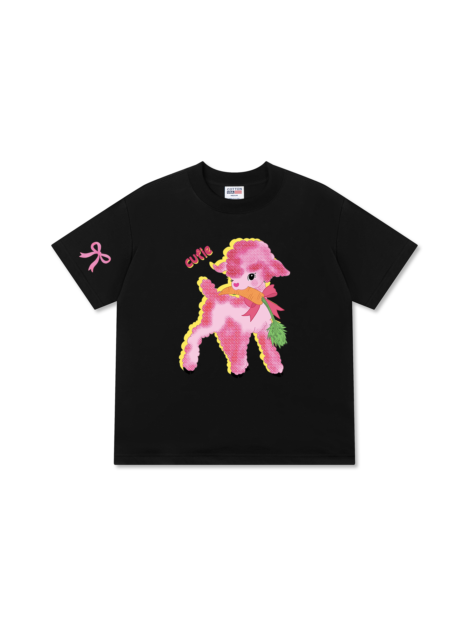 Áo Thun Relaxed Fit Soft Paw Cute Pink Sheep