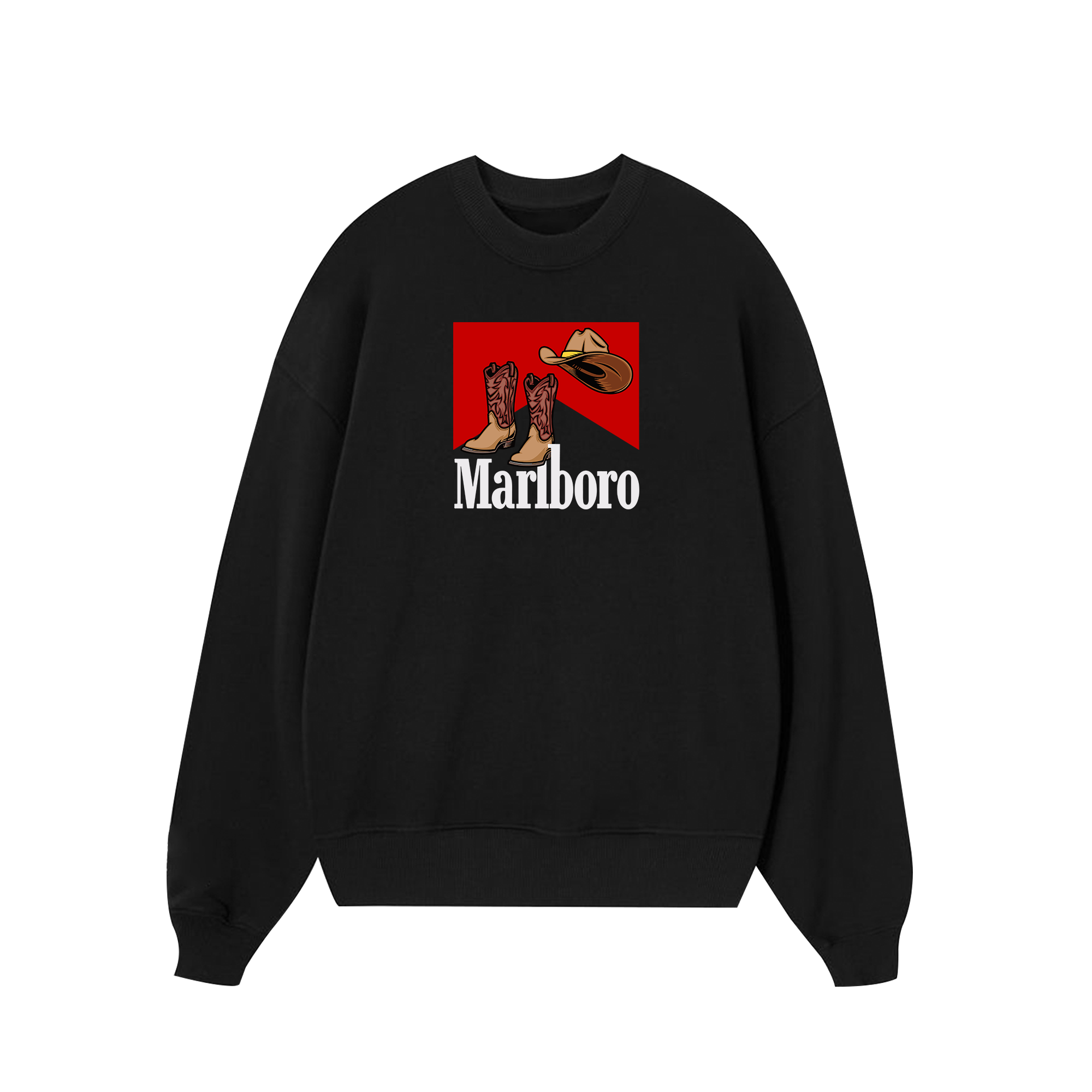 Marlboro Cowboy Hat n Boots Sweater