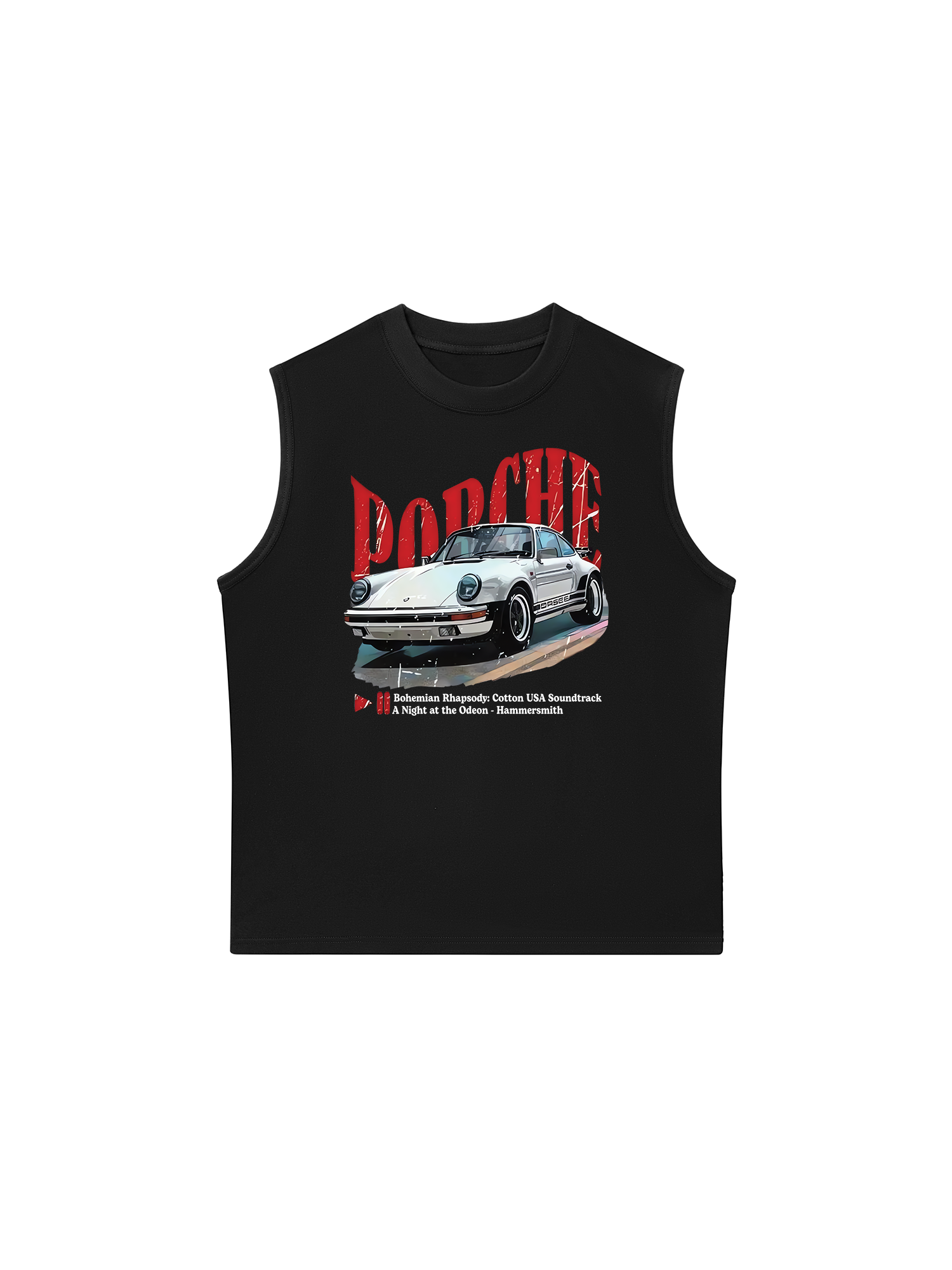Áo Ba Lỗ Relaxed Fit Porsche Vintage Style