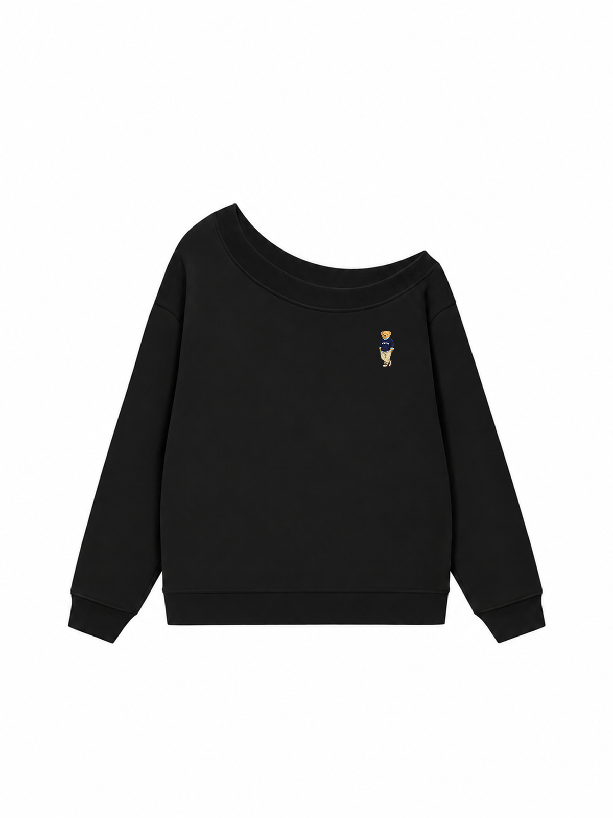 Áo Sweater Lệch Vai Nỉ Hai Da Classic Bear