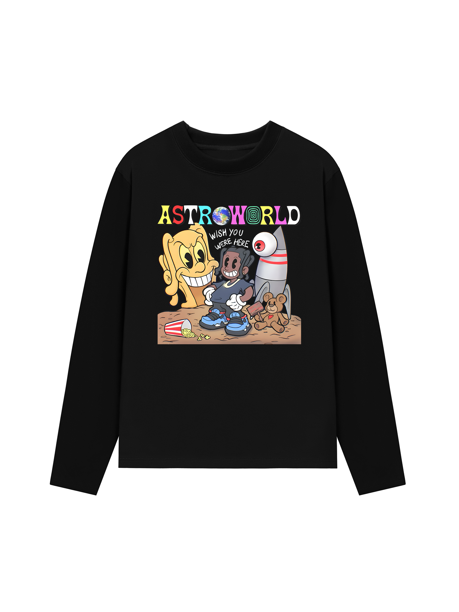 Áo Thun Dài Tay Astroworld Travis