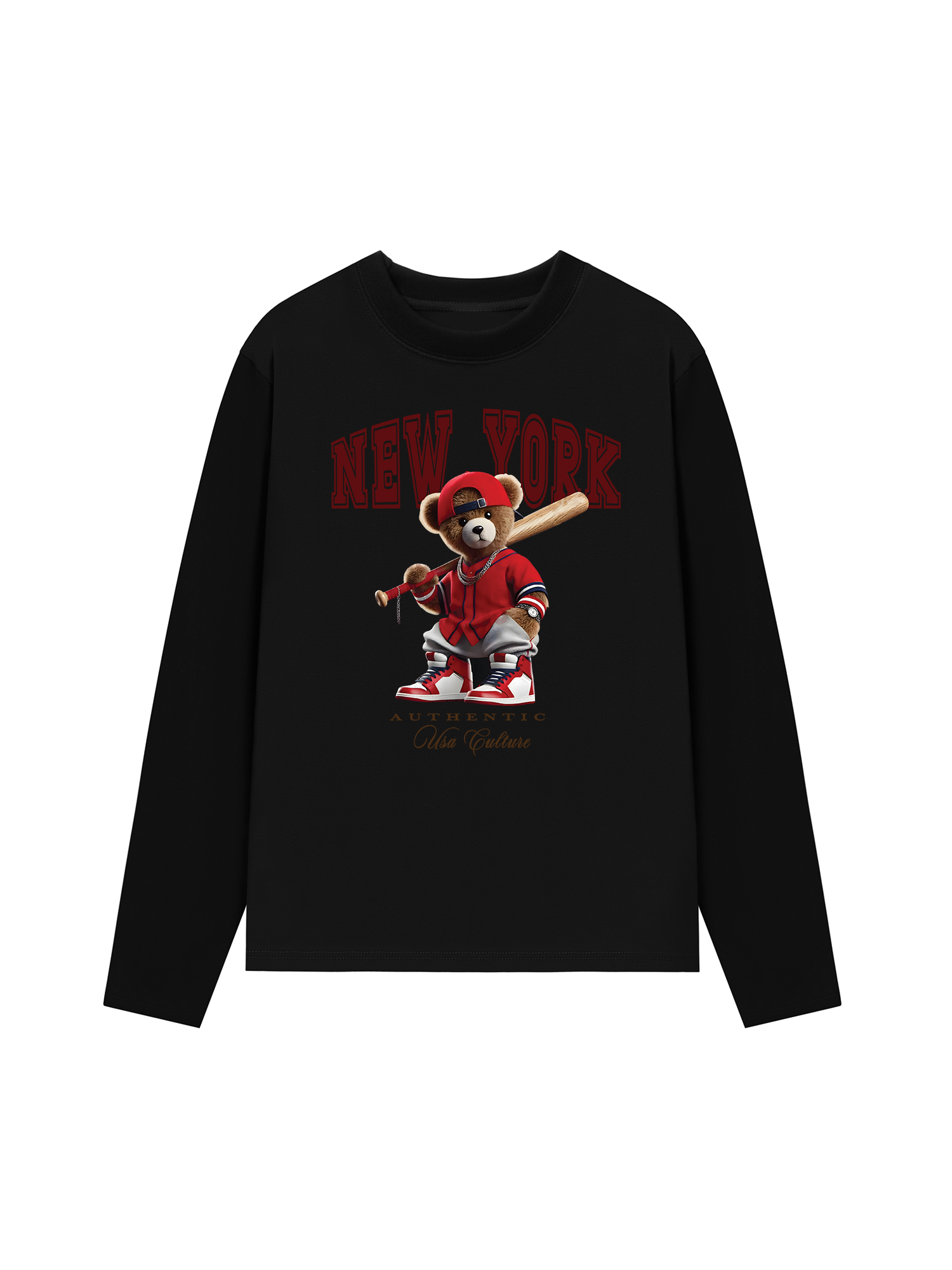 Áo Thun Dài Tay Baseball Authentic Teddy