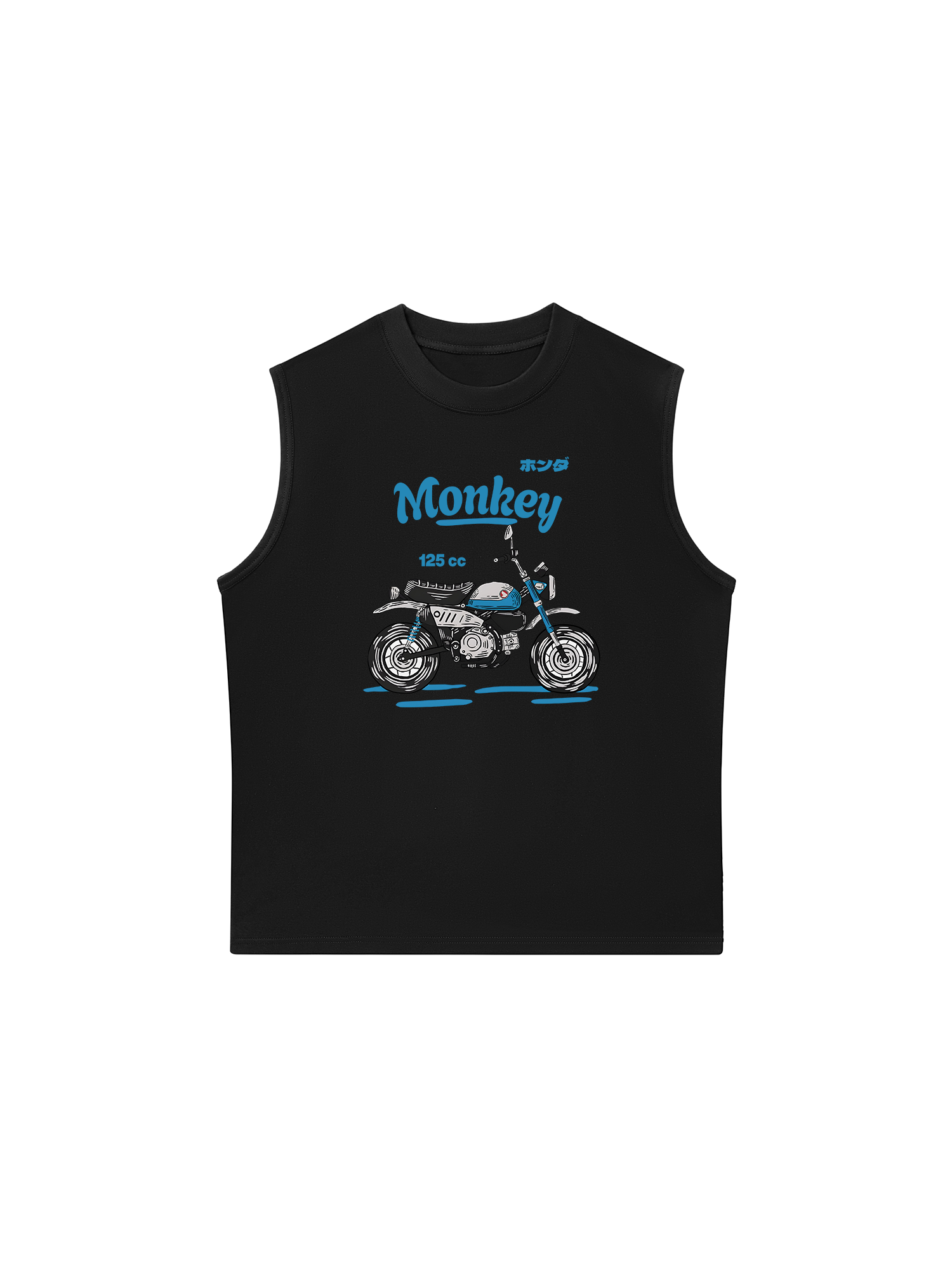 Áo Ba Lỗ Relaxed Fit Monkey 125cc Blue