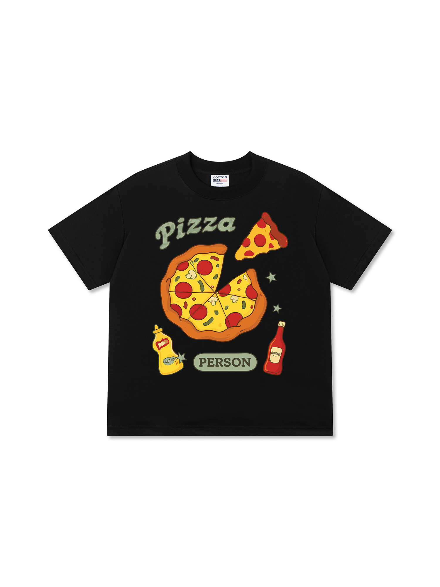 Áo Thun Relaxed Fit Yummy Mood Pizza Person