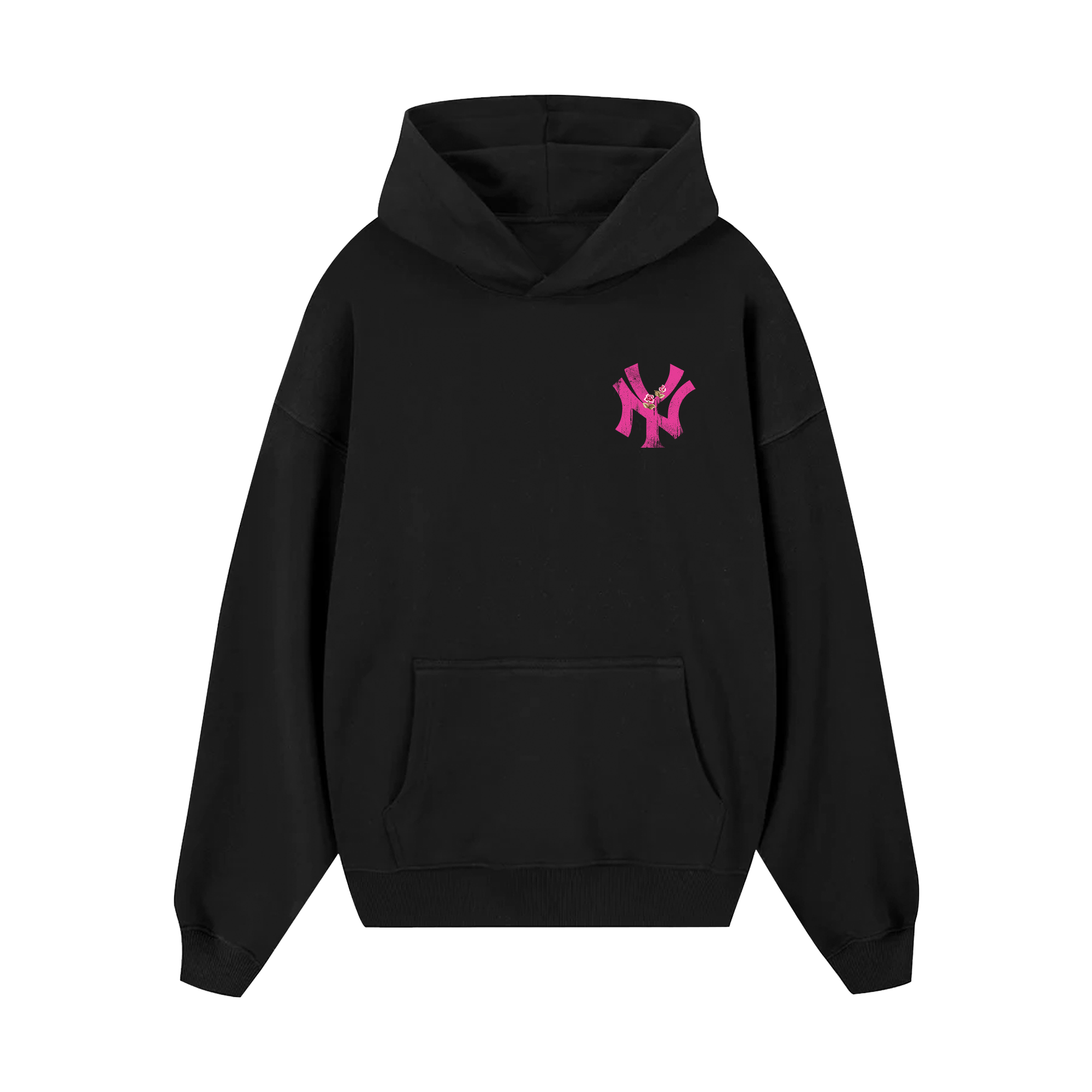 MLB Floral Pink Rose New York Yankees Hoodie